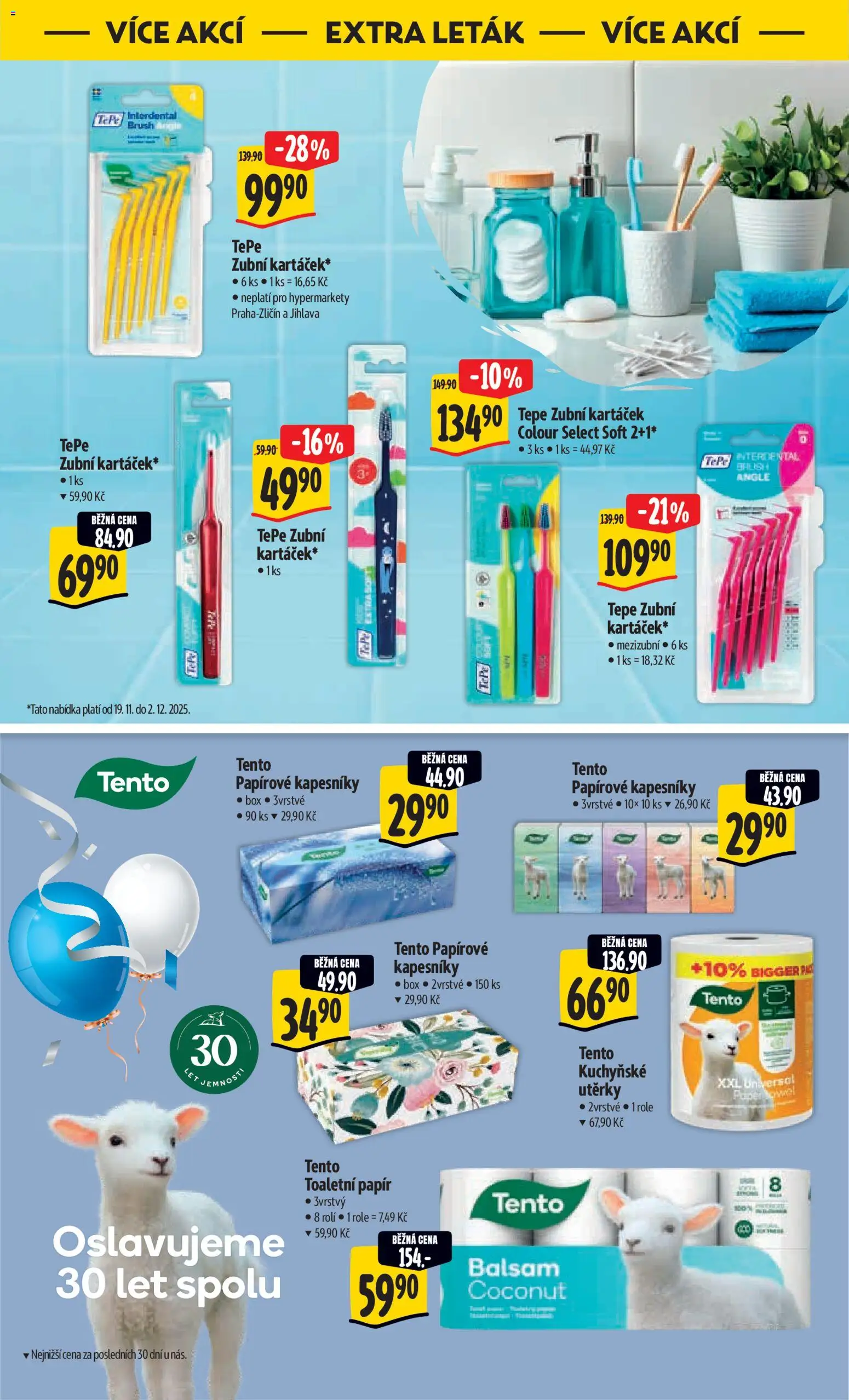Albert leták - Hypermarket od 19.11.2025 | Strana: 53 | Produkty: Zubní kartáček, Box, Toaletní papír, Papírové kapesníky