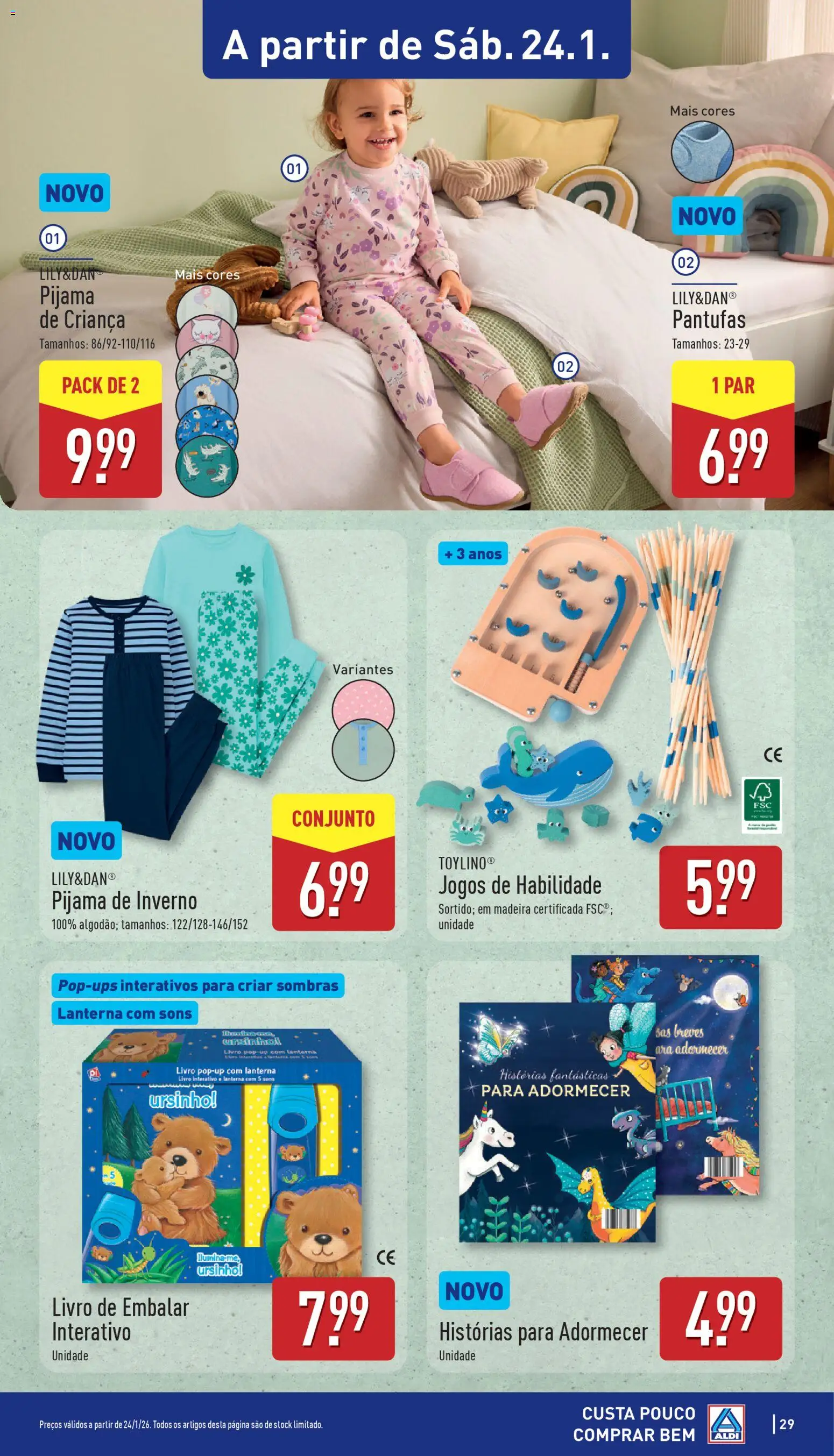 Aldi folheto │ válido de 19.01.2026 | Página: 29 | Produtos: Jogos, Sombras, Lanterna