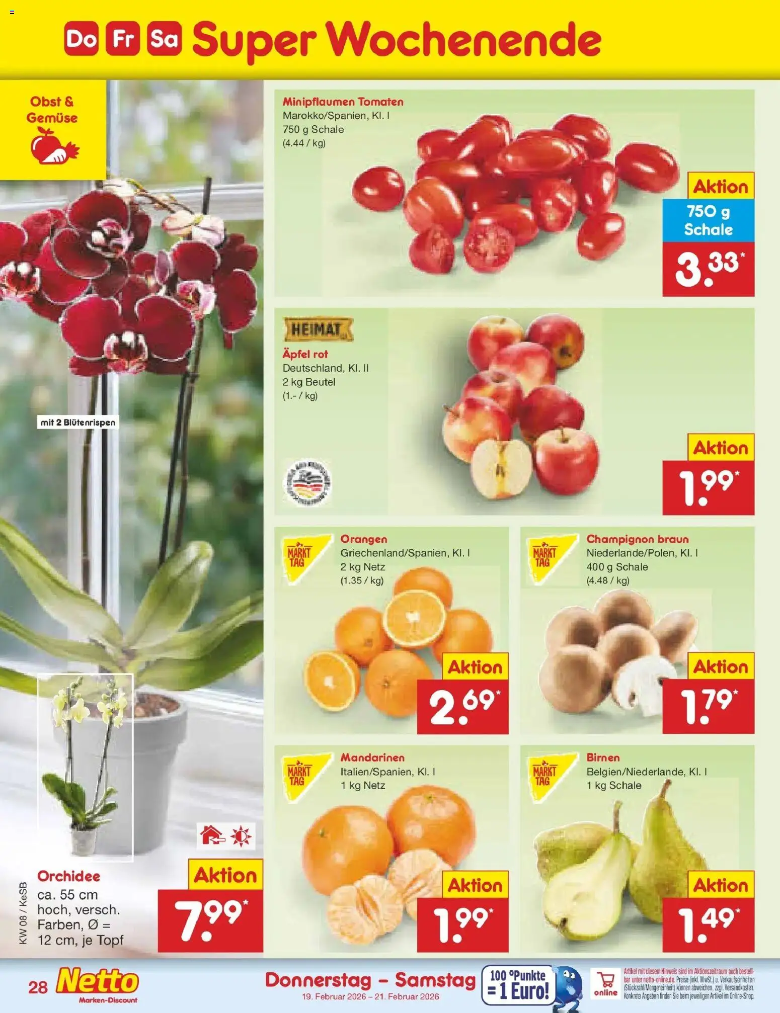 Netto Marken-Discount prospekt Kruft	 – gültig ab 16.02.2026 | Seite: 42 | Produkte: Äpfel, Tomaten, Gemüse, Obst