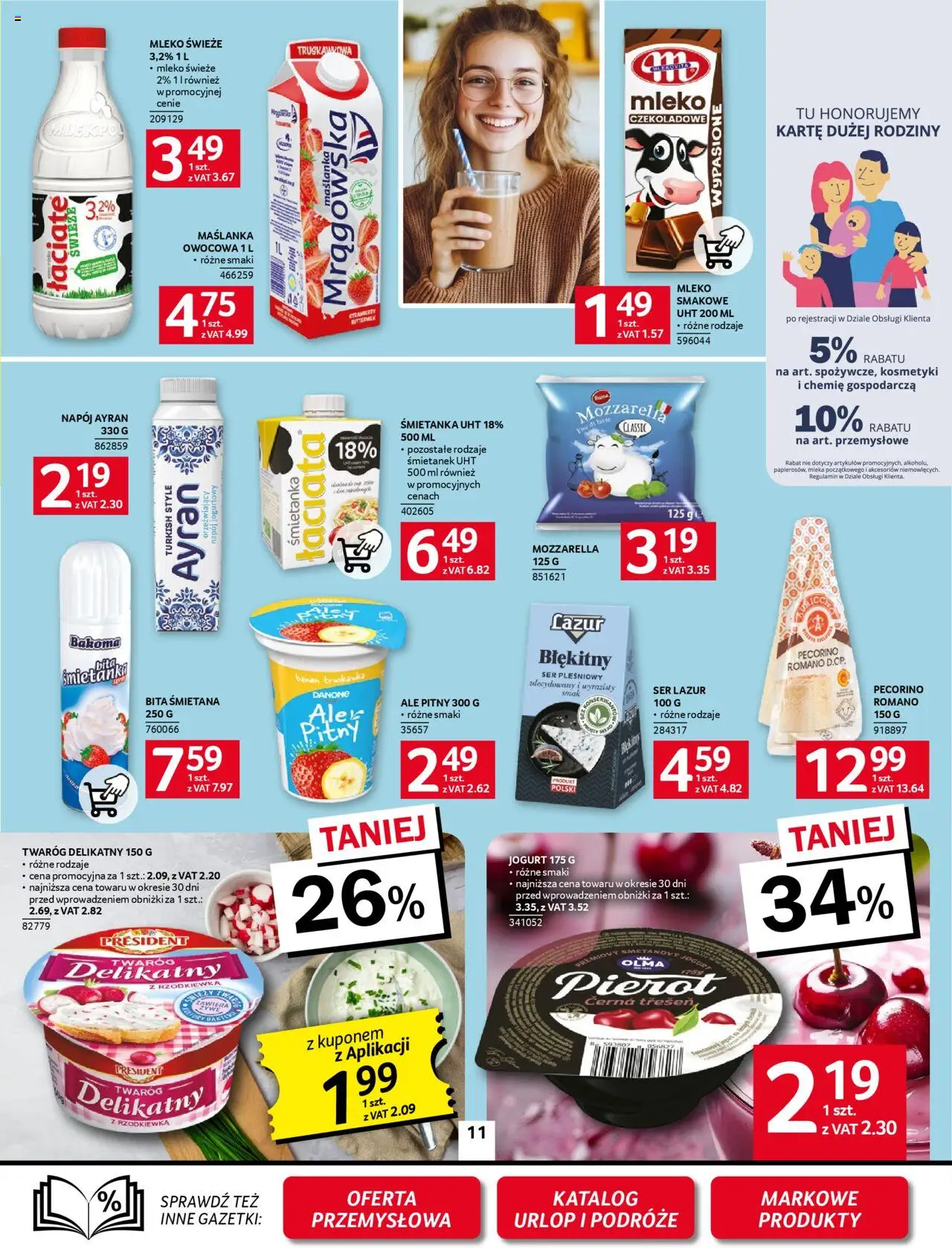 Selgros cash&carry Gazetka od 18.06.2025 | Strona: 11 | Produkty: Pecorino, Mleka, Jogurt, Mozzarella