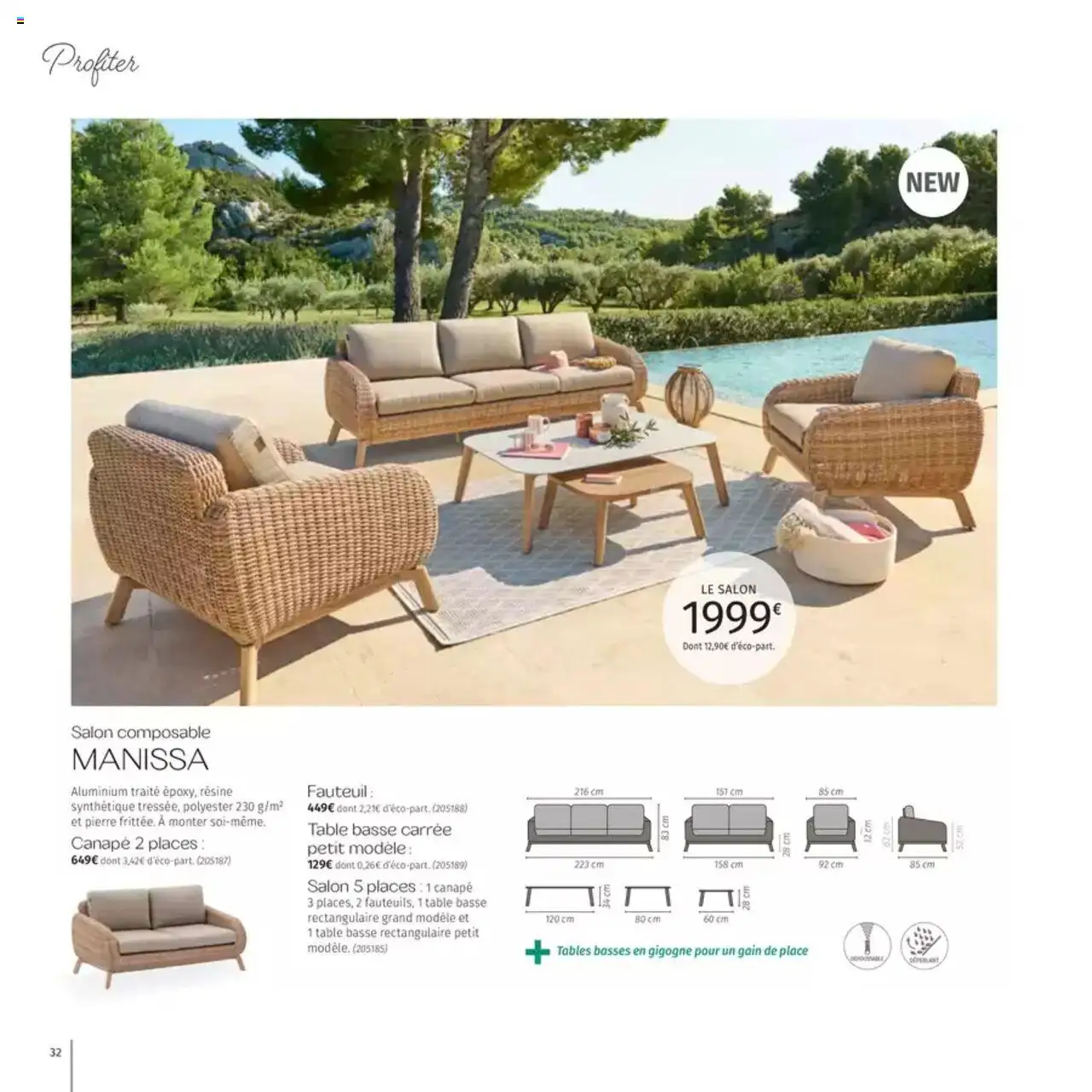  | Page: 32 | Produits: Canapé, Fauteuil, Table basse, Table