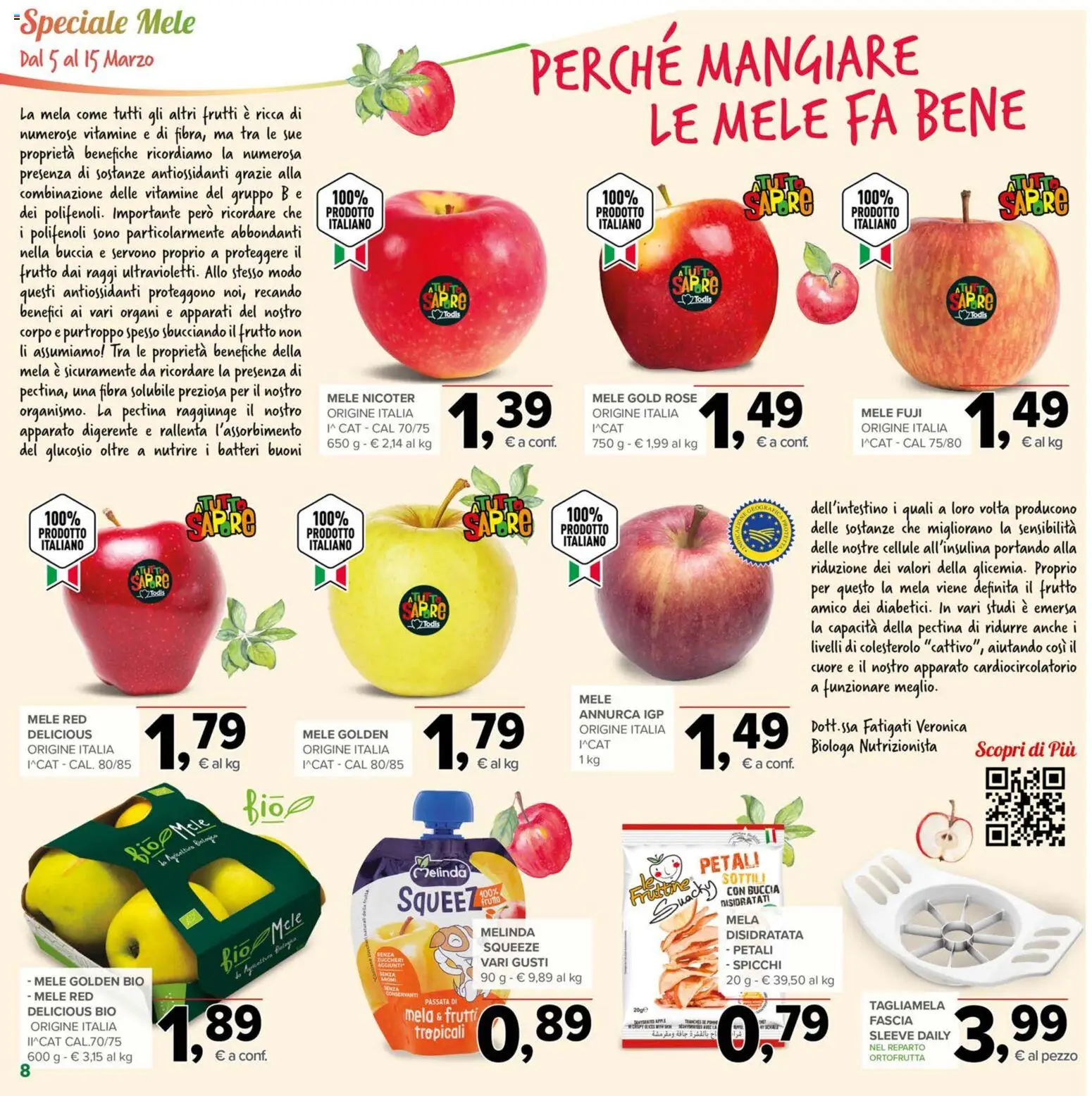 Volantino Todis del 05.03.2026 | Pagina: 8 | Prodotti: Mele