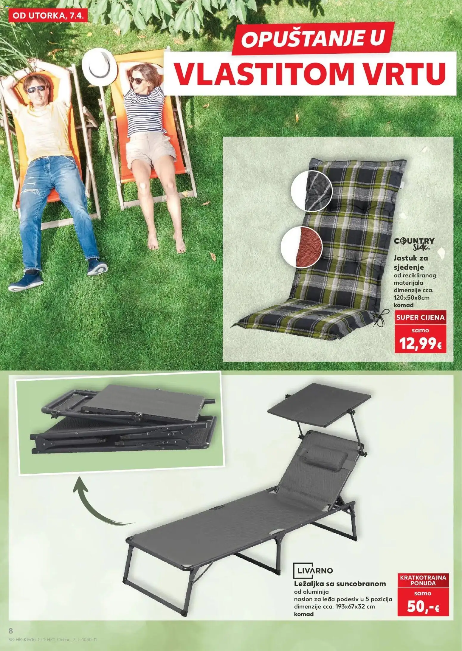 Kaufland katalog | vrijedi od 07.04.2026 | Stranica: 8 | Proizvodi: Jastuk, Ležaljka