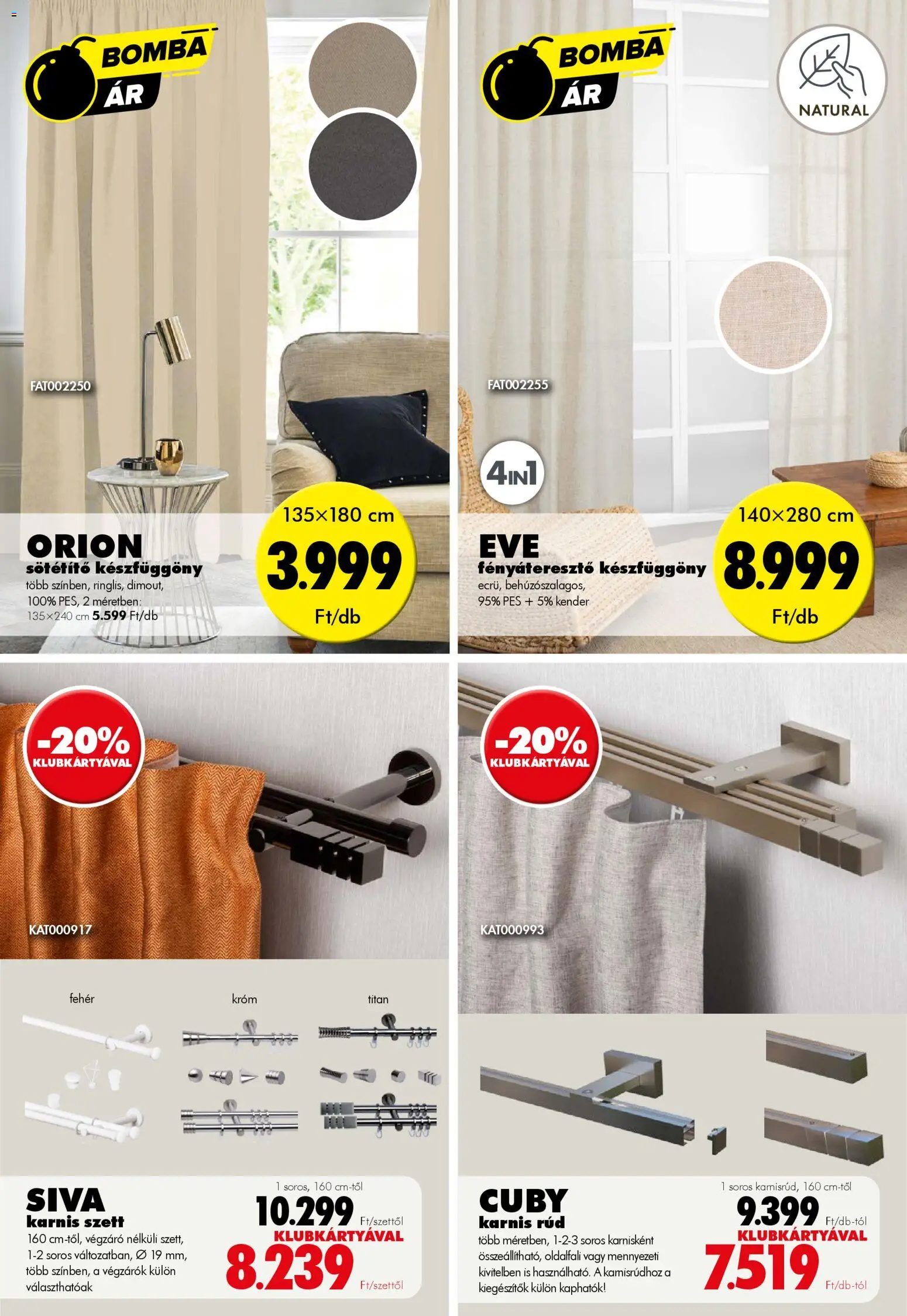 Diego akciós ujság - amely érvényes a következő dátumtól: 01.02.2026 | Oldal: 9 | Termékek: Készfüggöny, Karnis