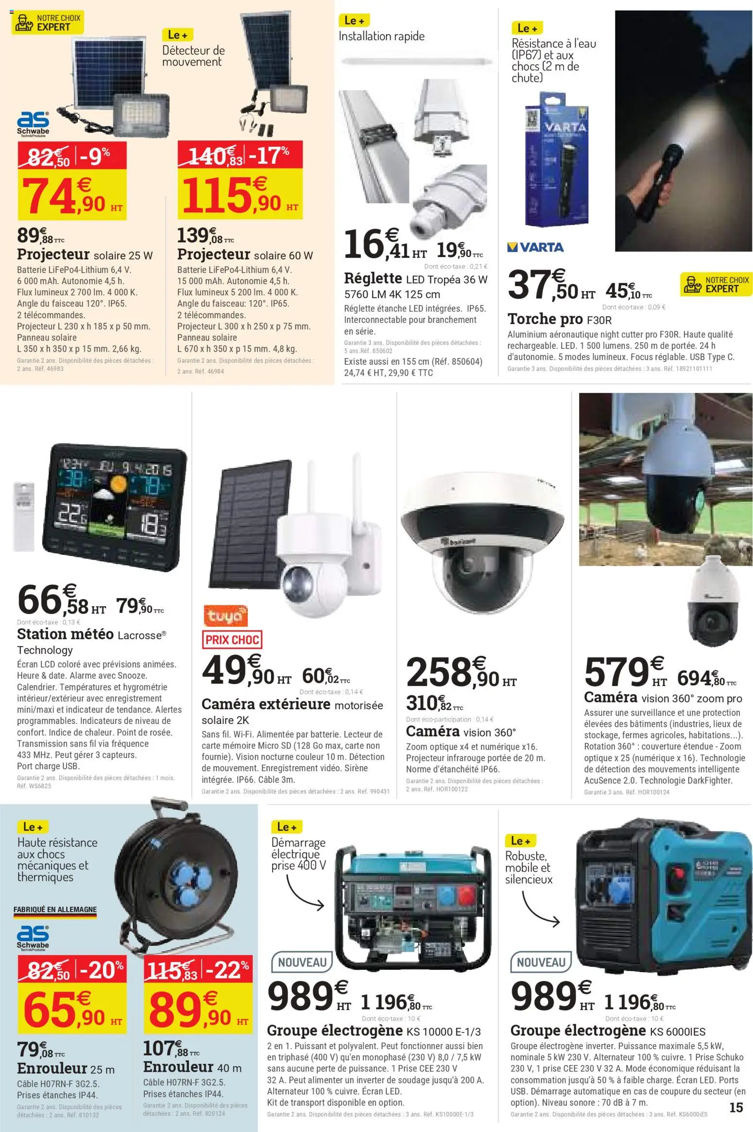 {H1} | Page: 15 | Produits: Station météo, Prises, Couverture, Caméra