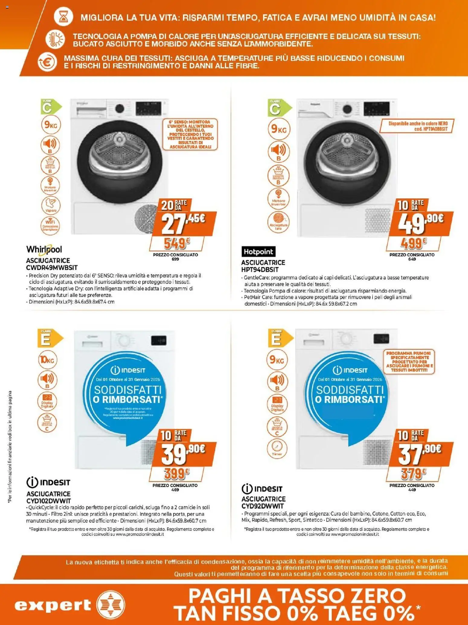 Volantino Expert del 15.01.2026 | Pagina: 18 | Prodotti: Asciugatrice, Data, Smartphone
