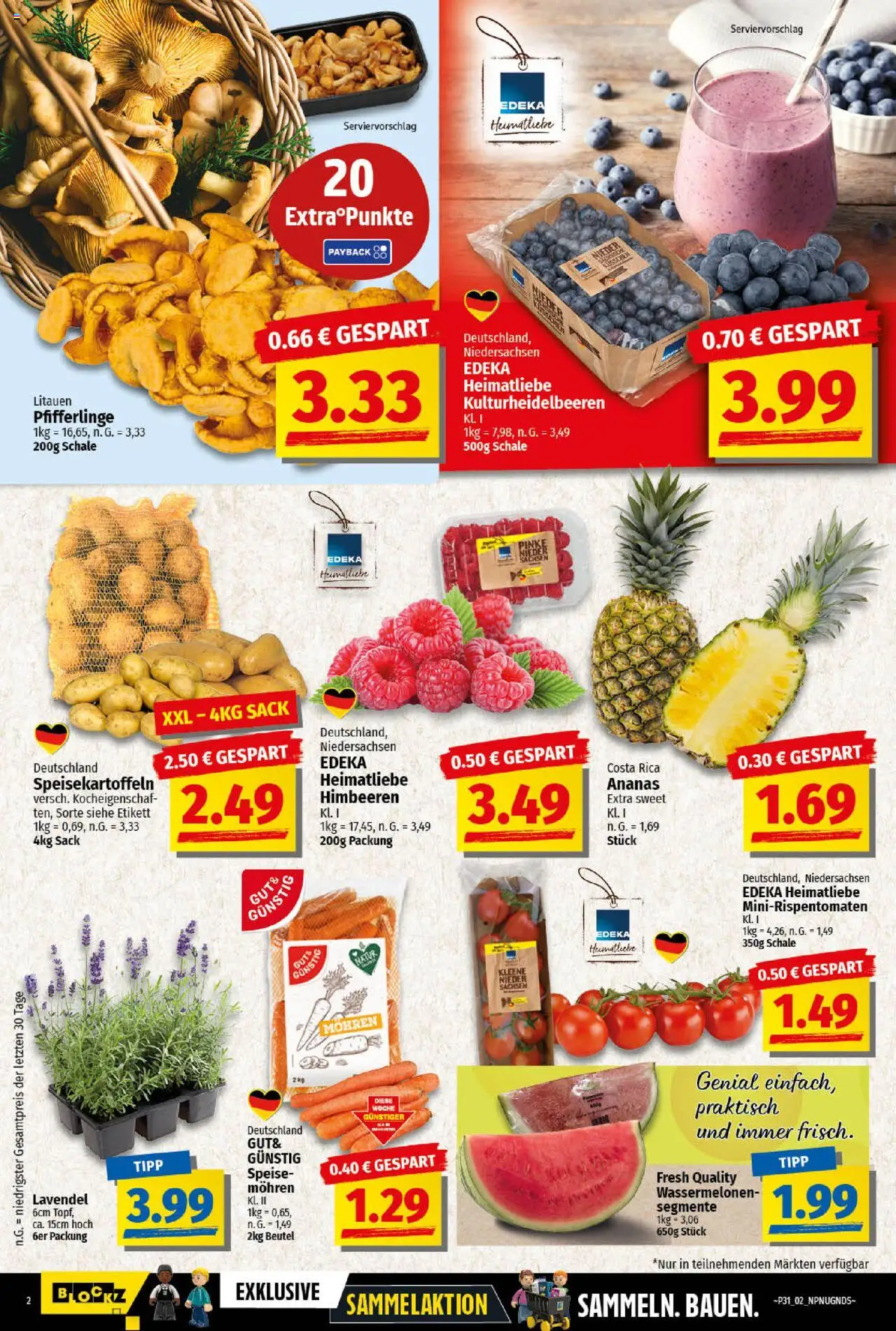 nah & gut Prospekt 	 - gültig ab dem 28.07.2025 | Seite: 2 | Produkte: Himbeeren, Ananas, Mohren, Lavendel