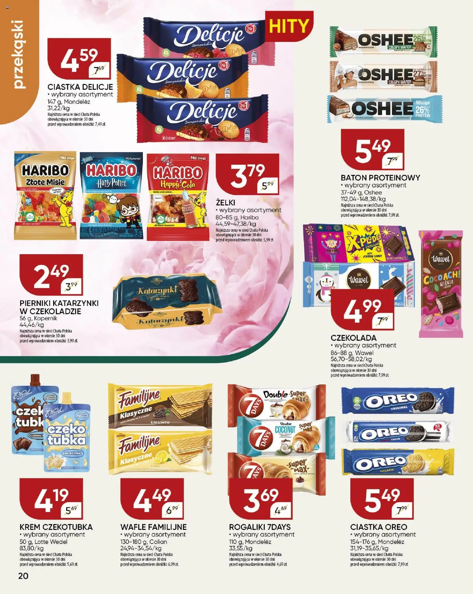 Chata Polska - Gazetka od 06.11.2025 | Strona: 20 | Produkty: Wafle, Tiramisu, Baton, Żelki