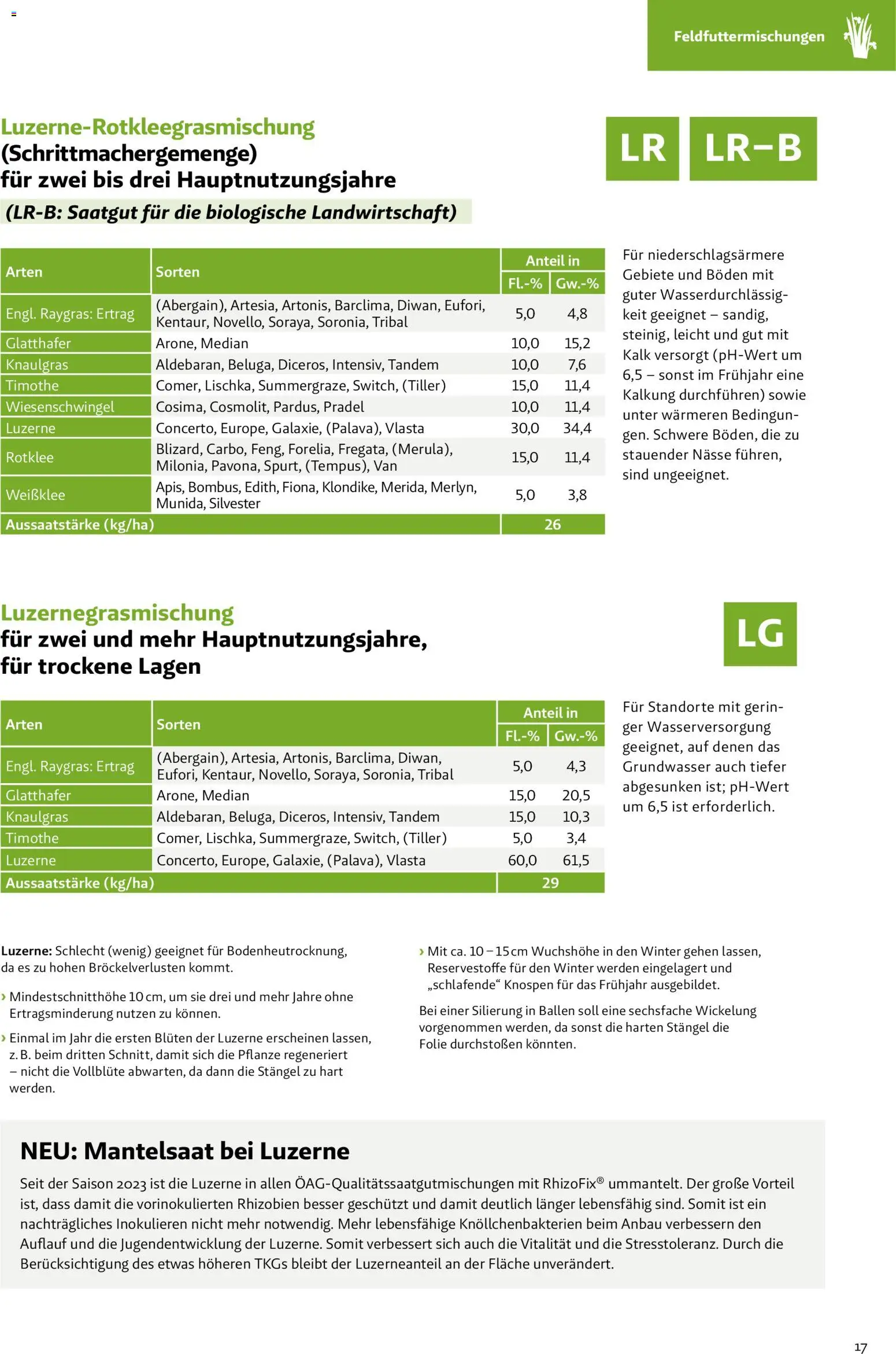 Lagerhaus Grünland  2026 / 2027 / 2028 gültig ab 01.09.2026 | Seite: 17