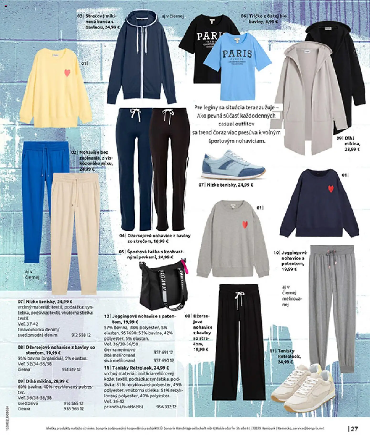Nové Bonprix akcie – leták je platný od 20.02.2026 | Strana: 29 | Produkty: Bunda, Nohavice, Tenisky, Taška
