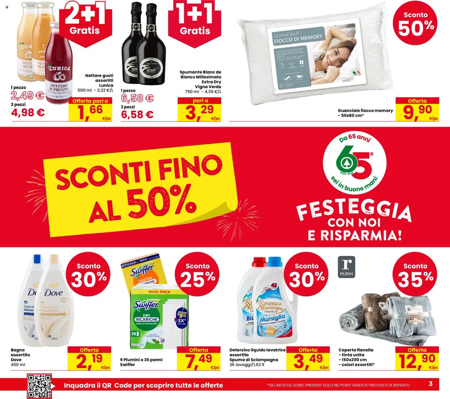 Volantino Despar del 13.11.2025 | Pagina: 3 | Prodotti: Lavatrice, Spumante, Bagno, Guanciale