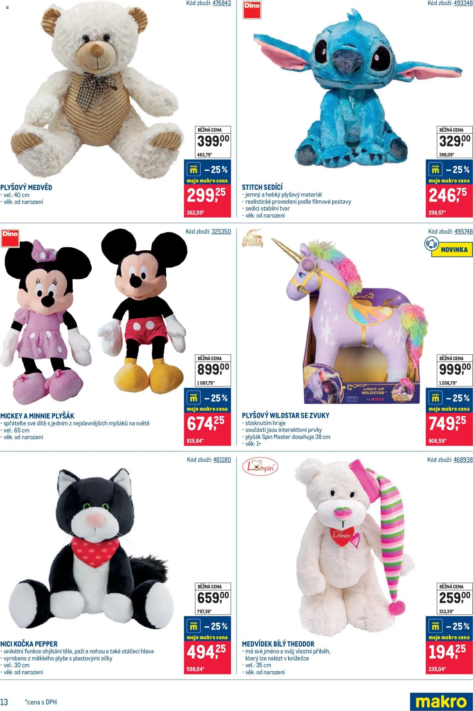 Makro leták - Hračky od 05.11.2025 | Strana: 13 | Produkty: Plyšák, Stitch