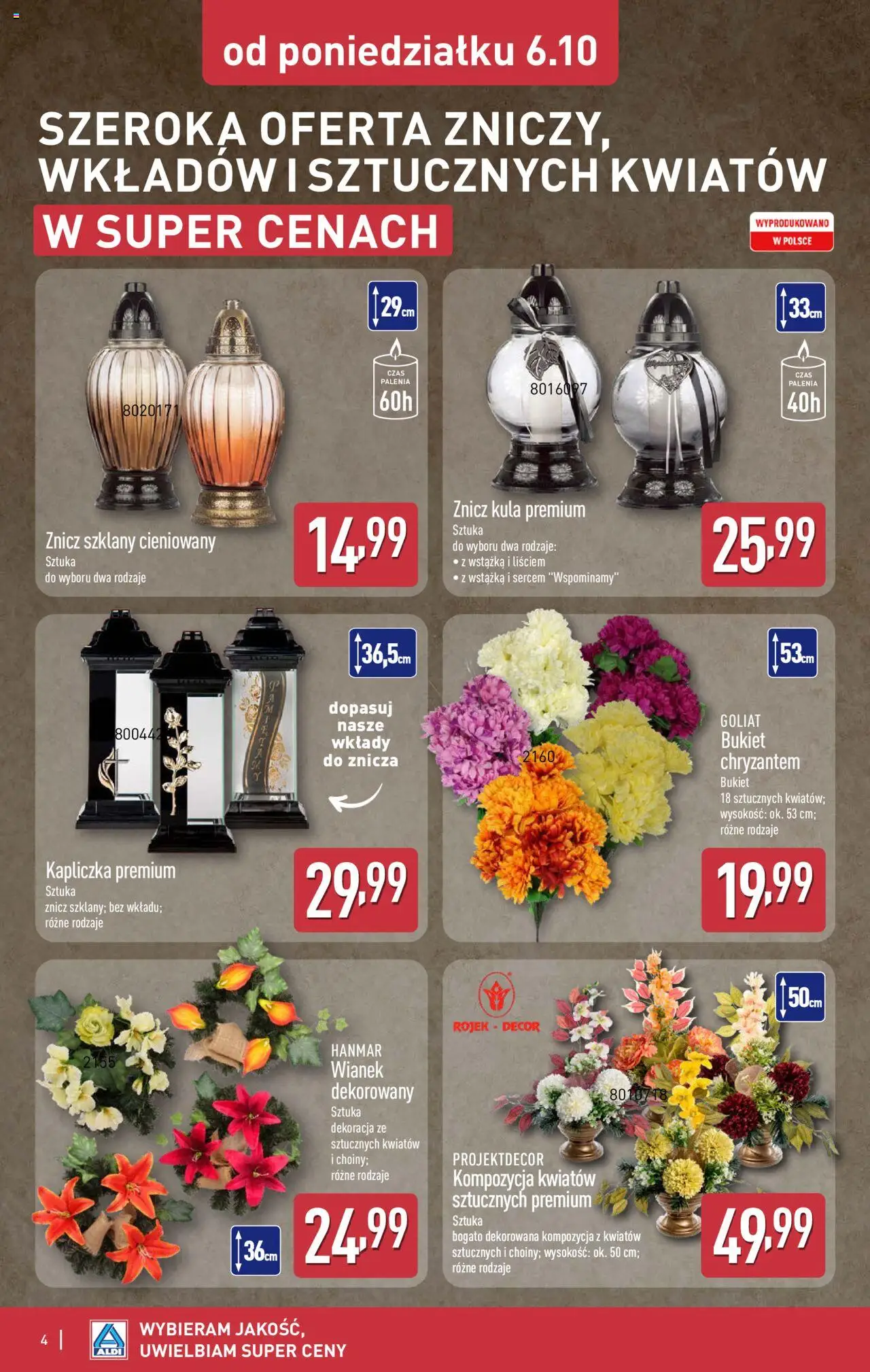 Aldi Gazetka - Światełko pamięci od 06.10.2025 | Strona: 4