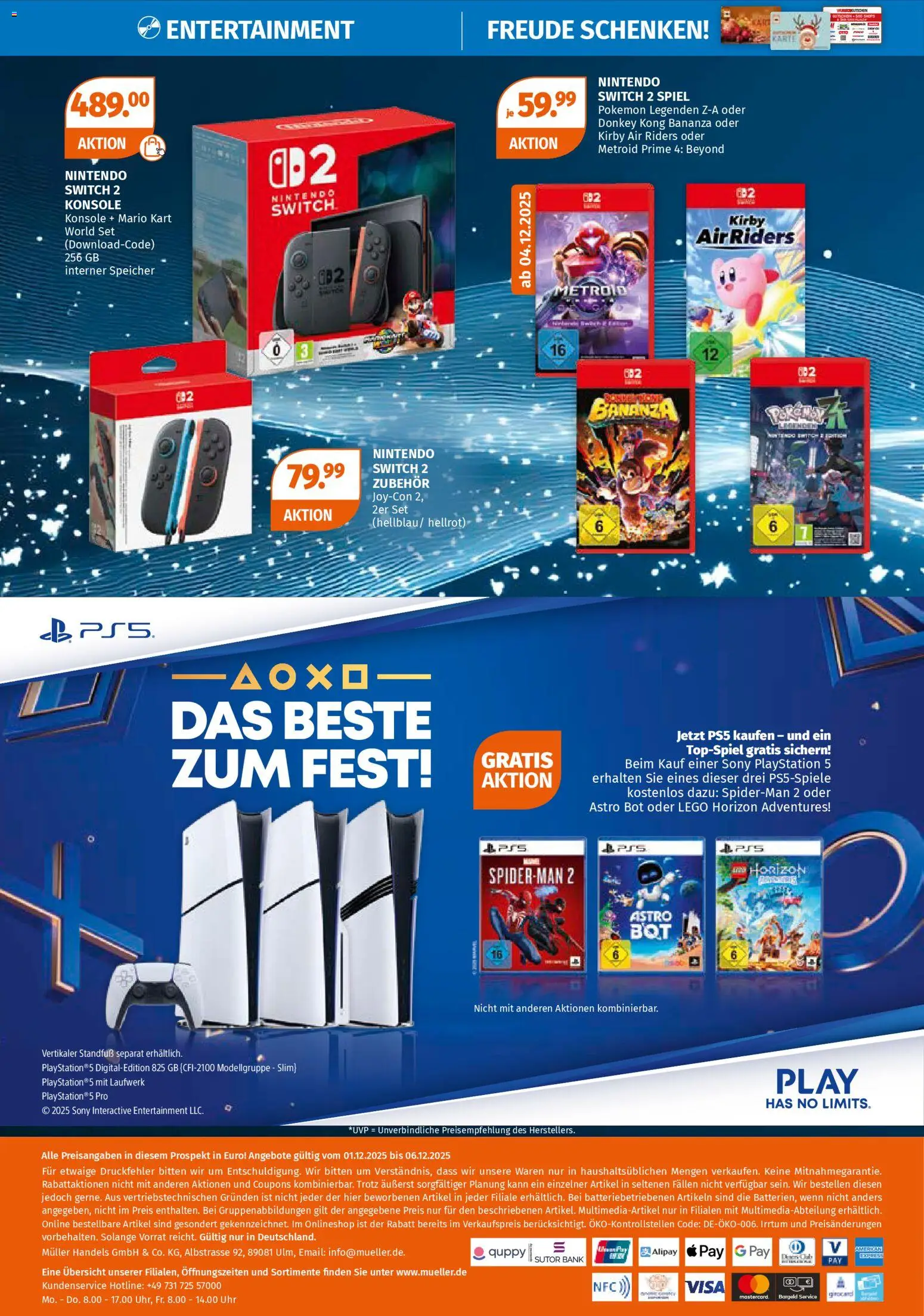 Müller Spielwaren für Groß und Klein – gültig ab 30.11.2025 | Seite: 21 | Produkte: Playstation, Spiel, Sony, Uhr