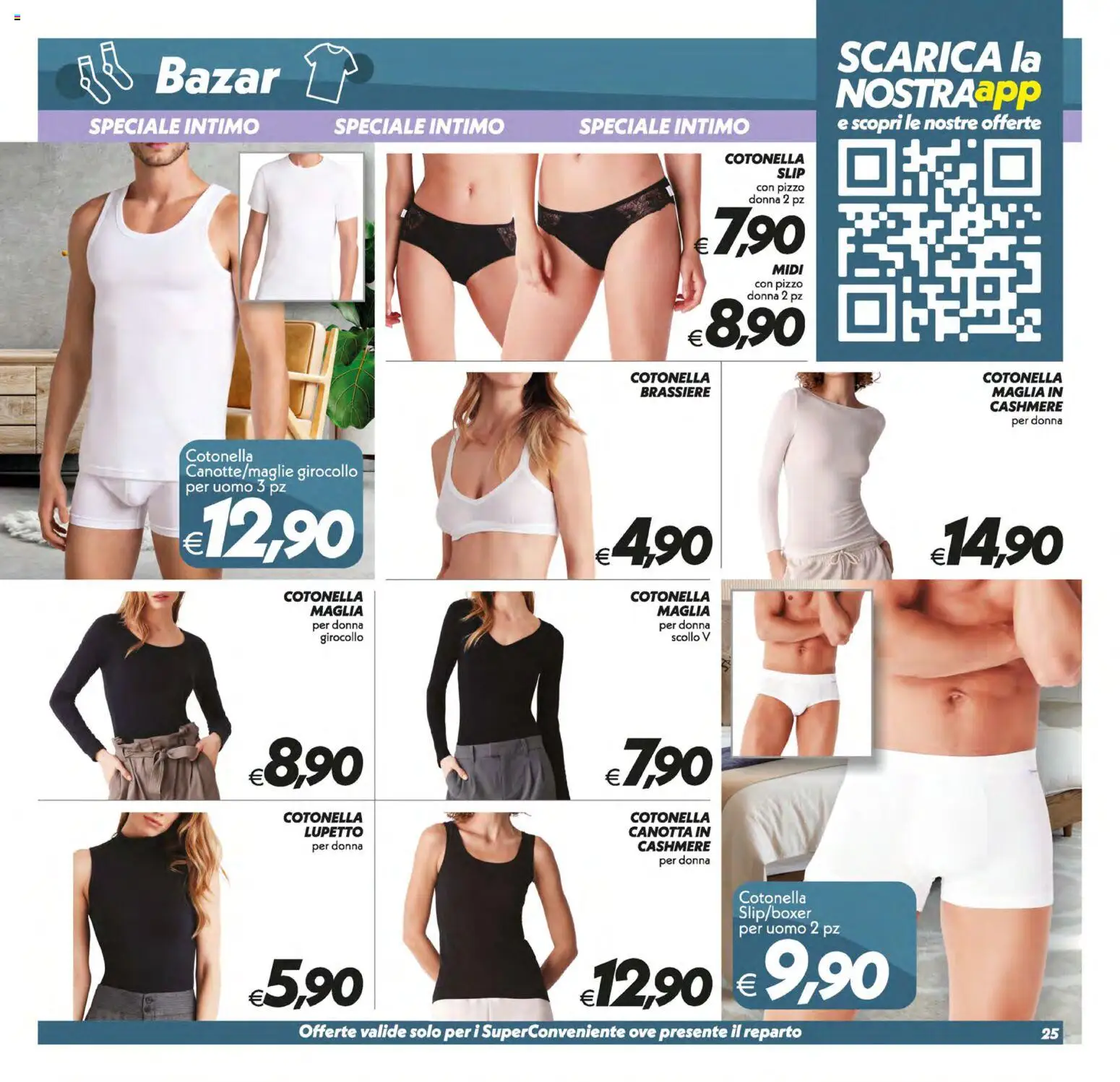 Volantino SuperConveniente del 05.01.2026 | Pagina: 25 | Prodotti: Canotta, Intimo, Slip