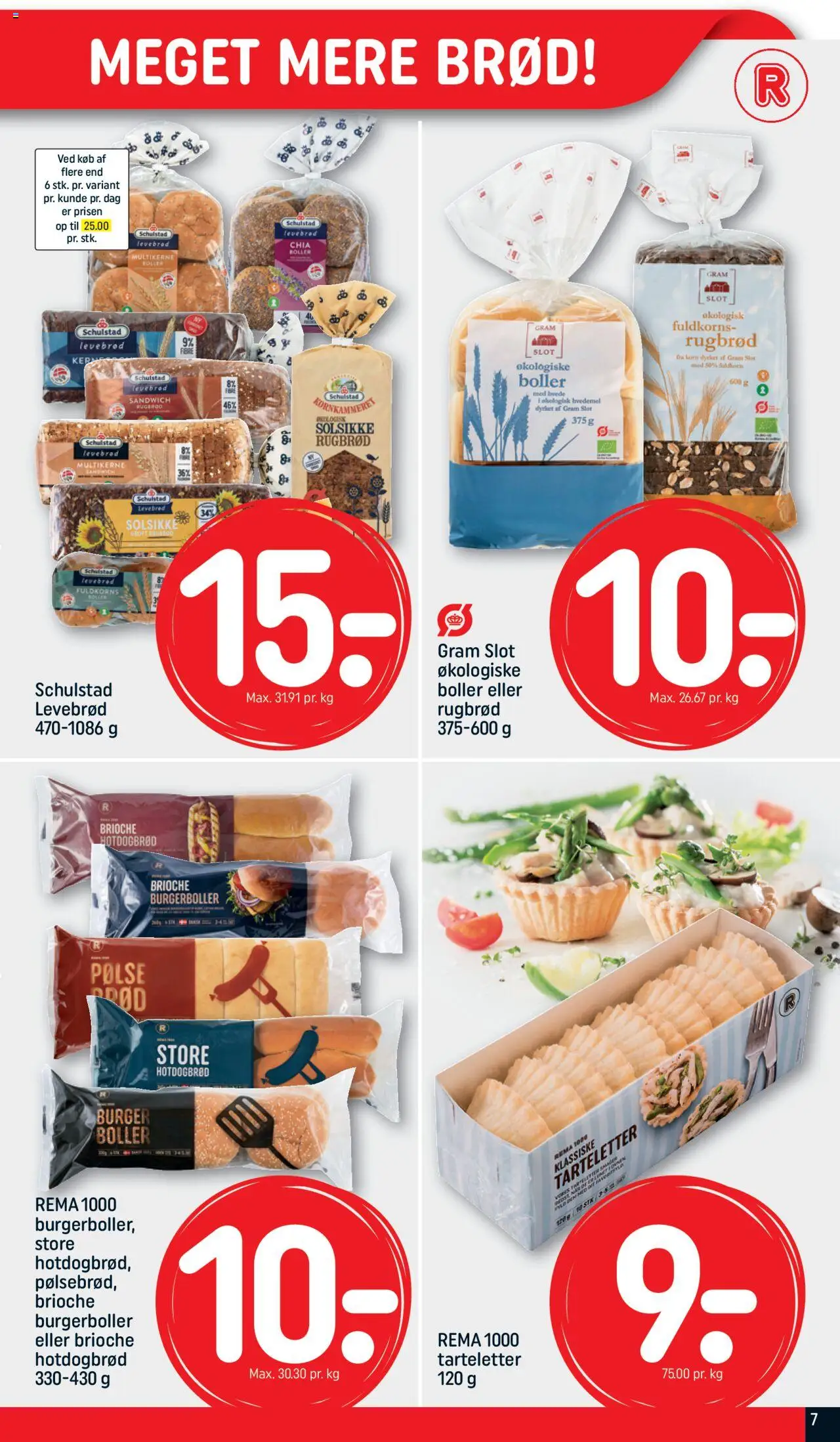 Rema 1000 tilbudsavis – gyldig fra 14.09.2025 | Side: 7 | Produkter: Korn, Hvedemel, Hotdogbrød, Rugbrød