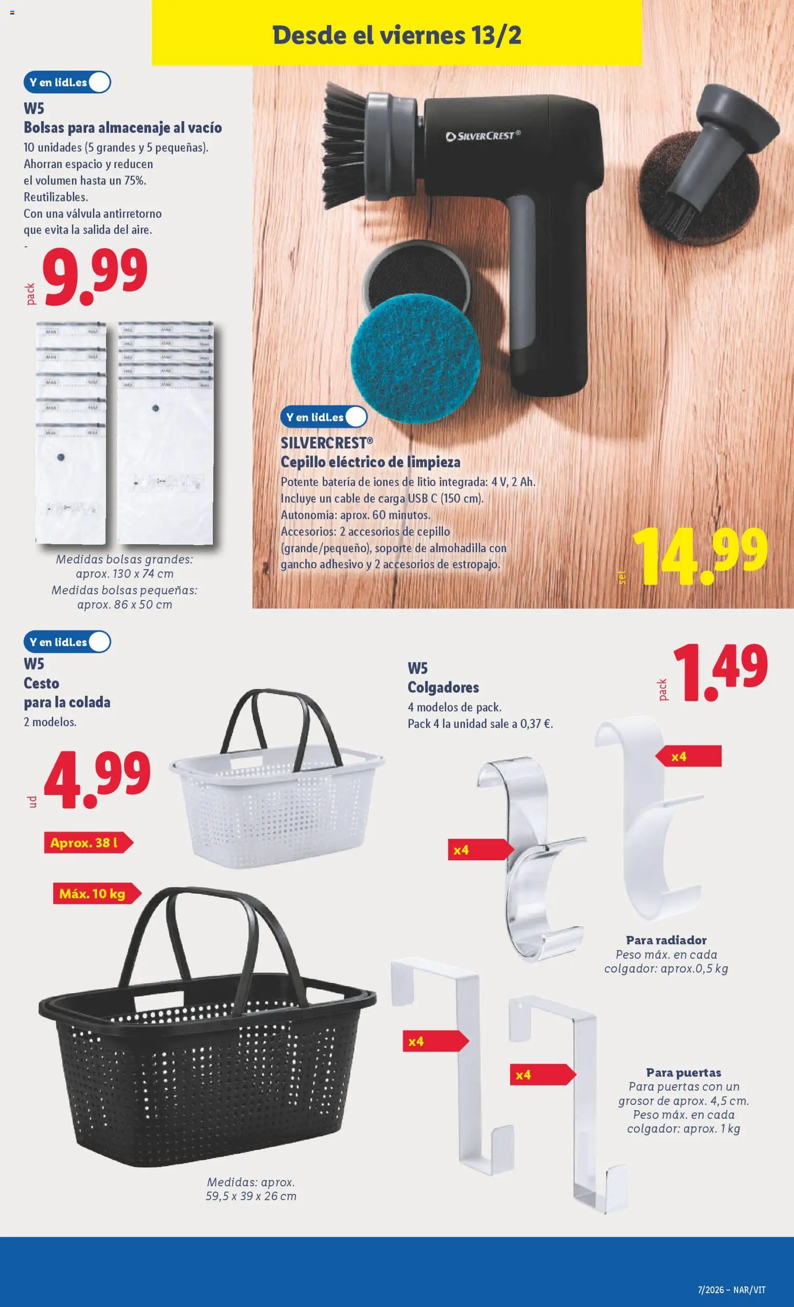 Lidl folleto de bazar │ válido desde el 09.02.2026 | Página: 25 | Productos: Cepillo, USB, Almacenaje, Batería