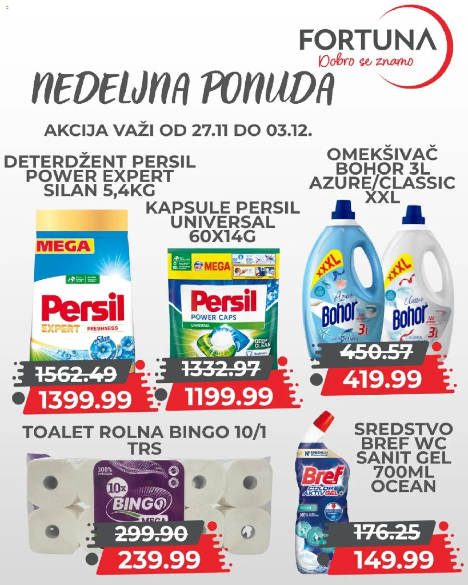 Fortuna Market katalog - važi od 27.11.2025 | Strana: 10 | Proizvode: Bref, Kapsule, Silan, Persil