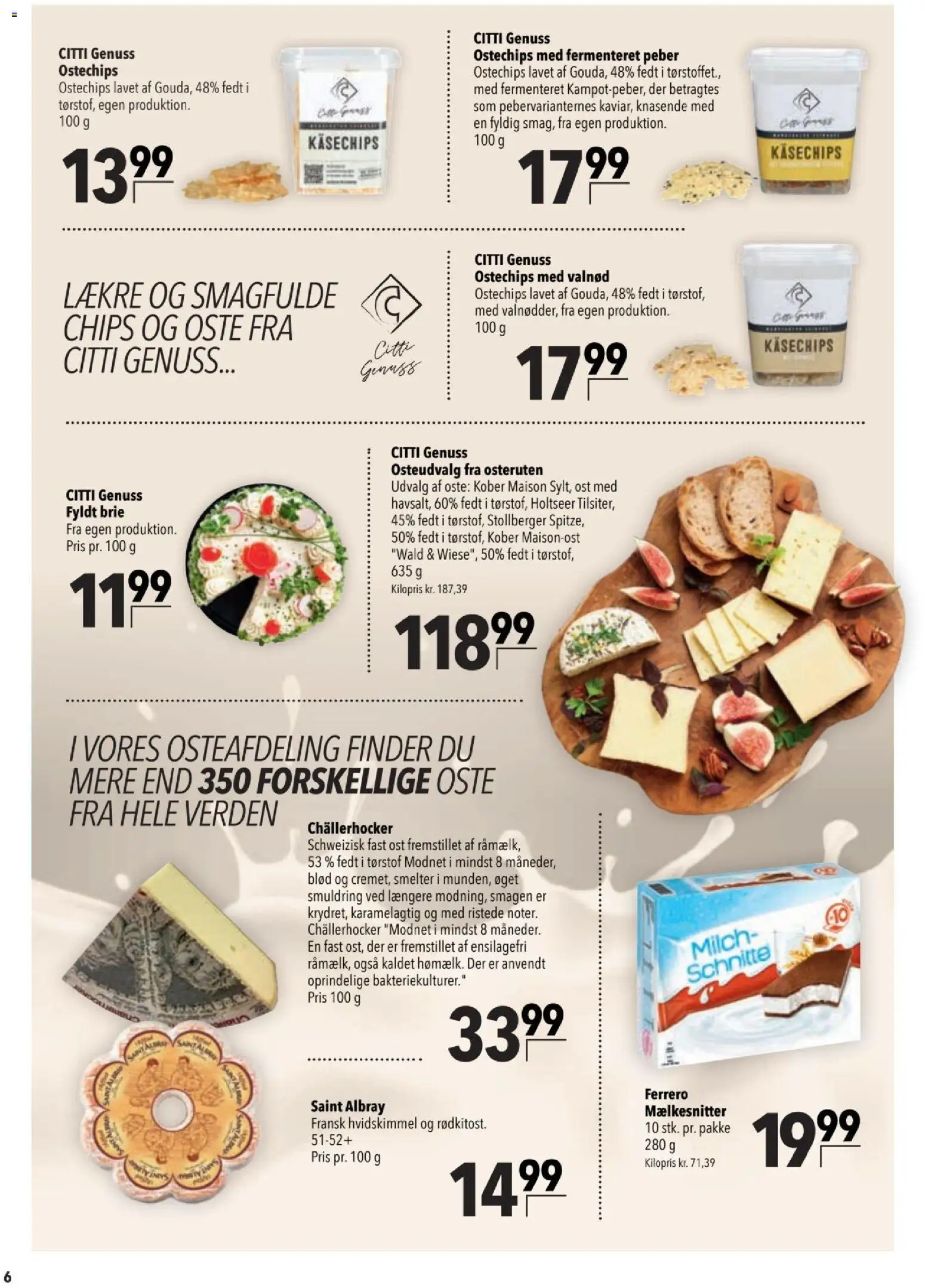 CITTI tilbudsavis – gyldig fra 25.03.2026 | Side: 6 | Produkter: Ost, Chips, Peber, Søm