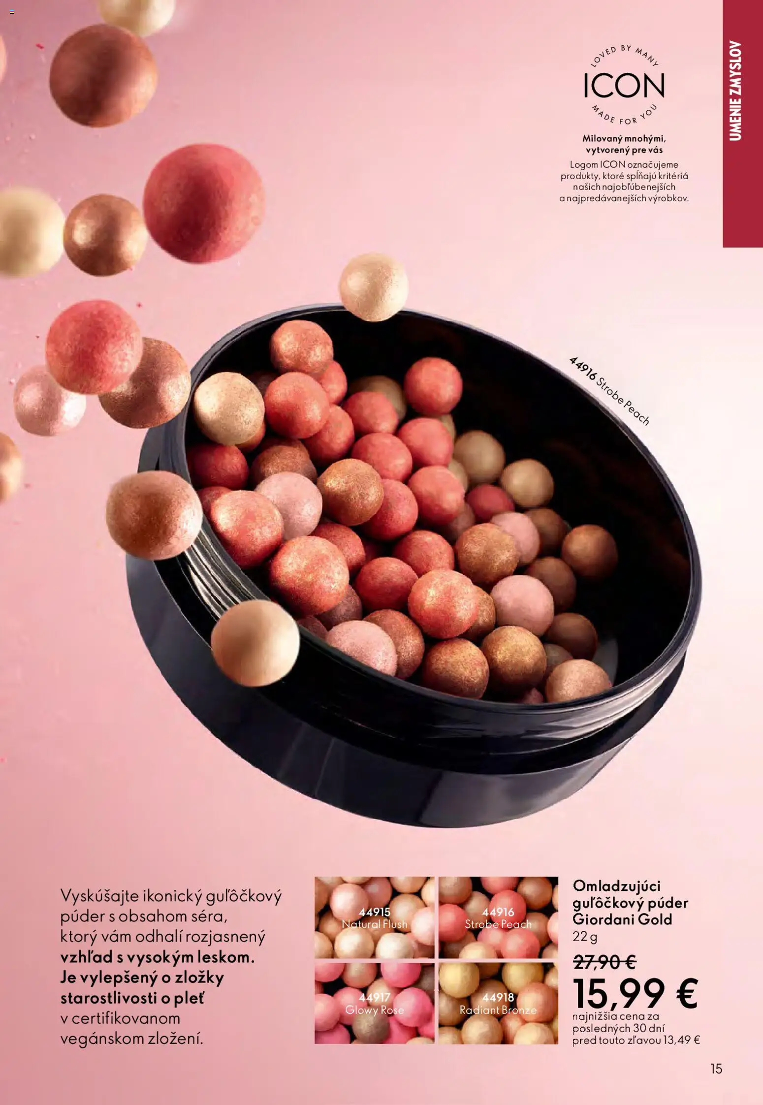 Nové Oriflame akcie – leták je platný od 15.04.2026 | Strana: 15 | Produkty: Púder