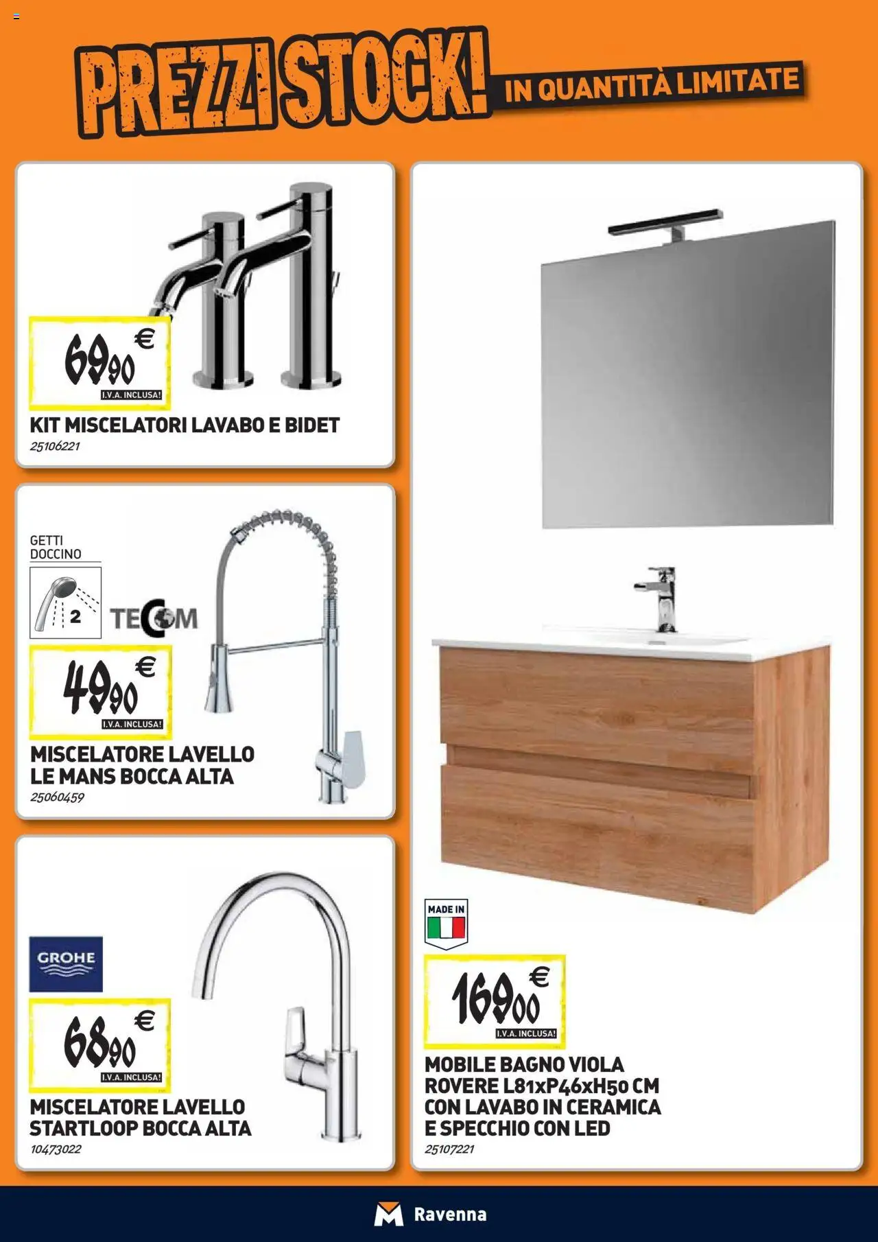 Volantino TECNOMAT del 24.09.2025 | Pagina: 6 | Prodotti: Mobile, Lavello, Miscelatore, Bagno
