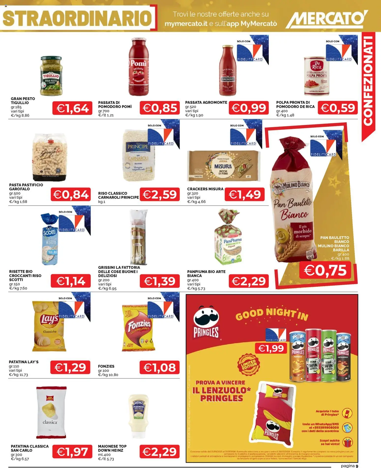 Volantino Mercatò del 15.12.2025 | Pagina: 9 | Prodotti: Riso, Pomodoro, Pasta, Grissini