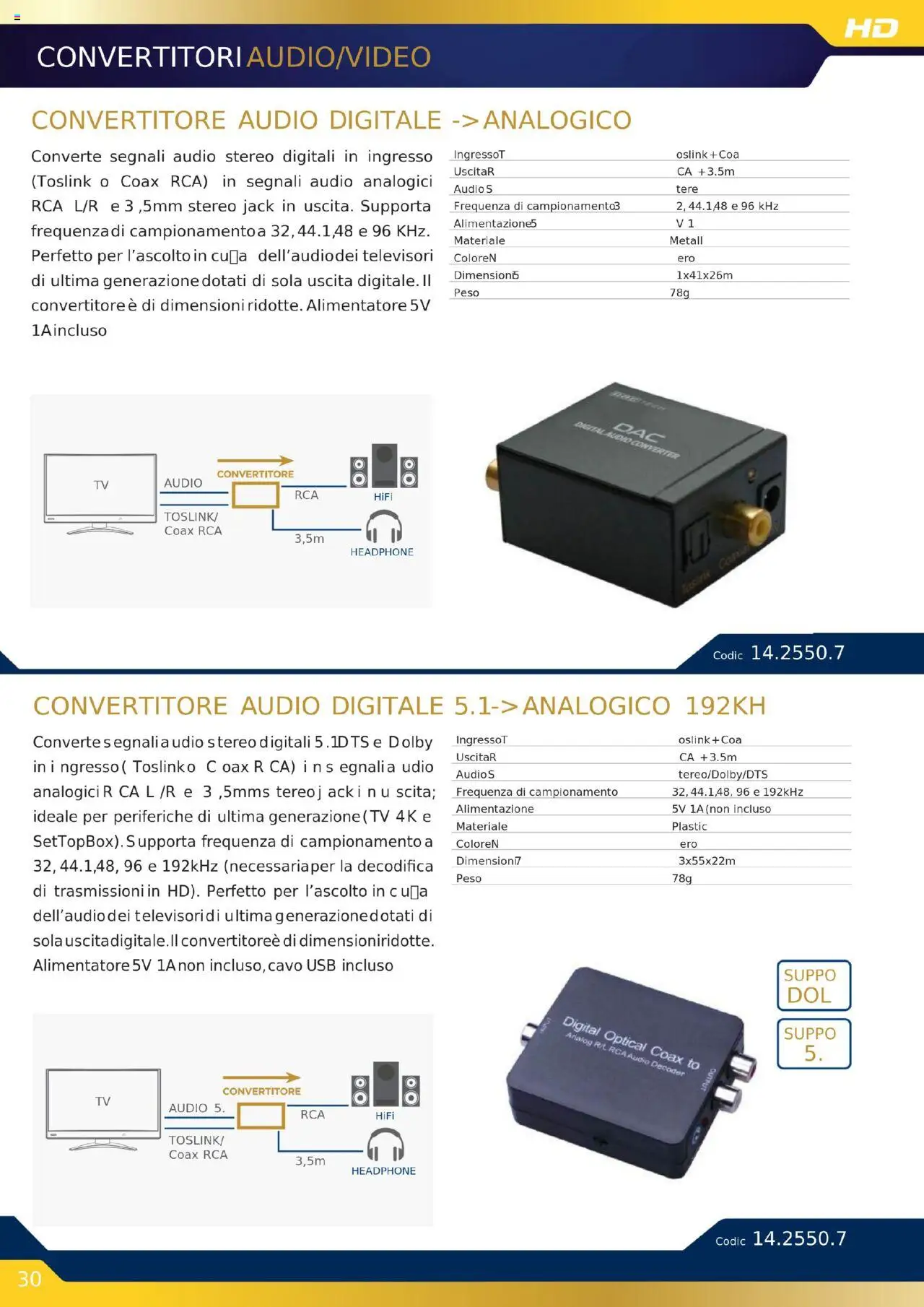 Volantino GBC del 16.10.2025 | Pagina: 30 | Prodotti: Decoder, Culla, Audio, Cavo
