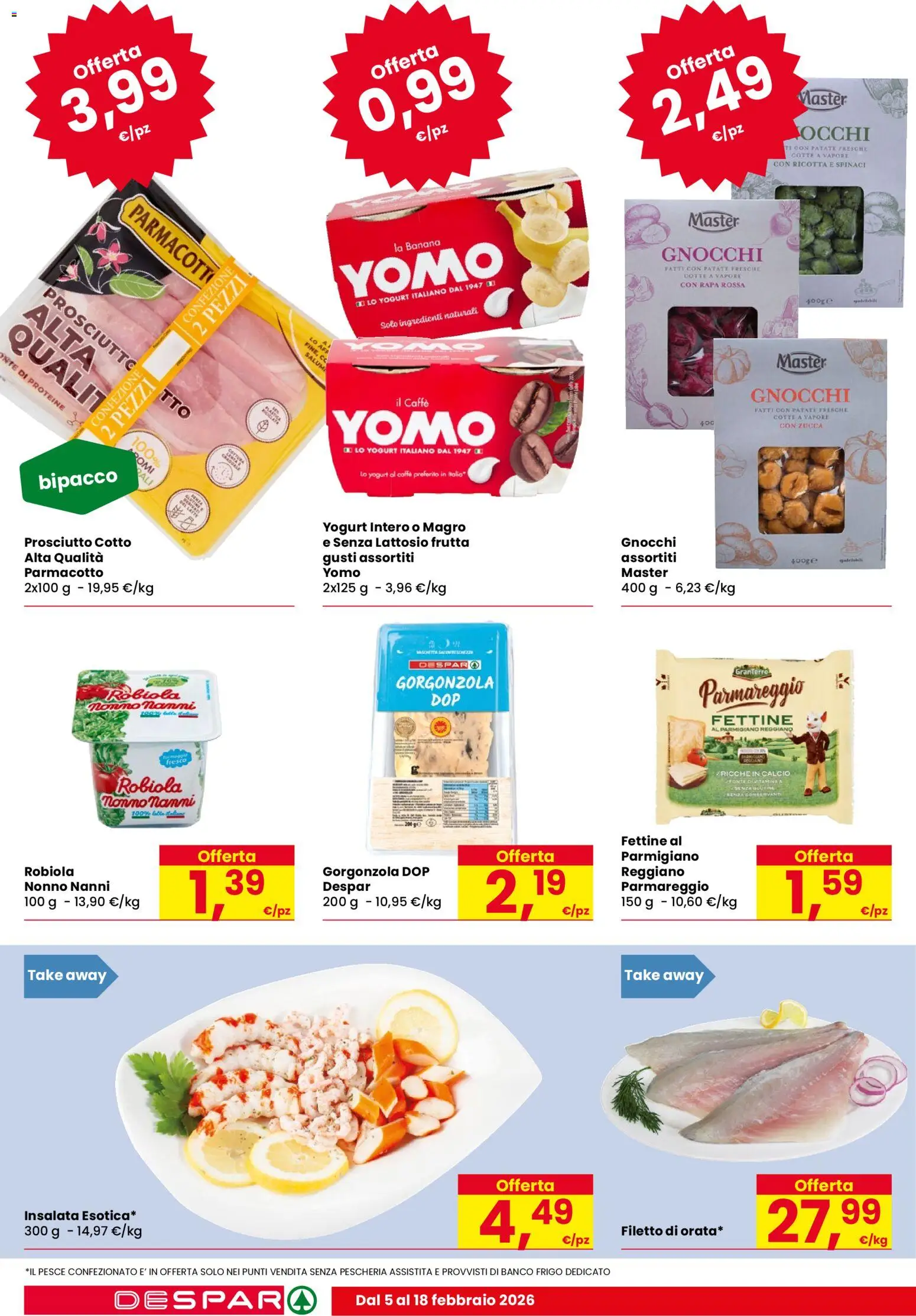 Volantino Despar del 05.02.2026 | Pagina: 10 | Prodotti: Frutta, Spinaci, Zucca, Robiola