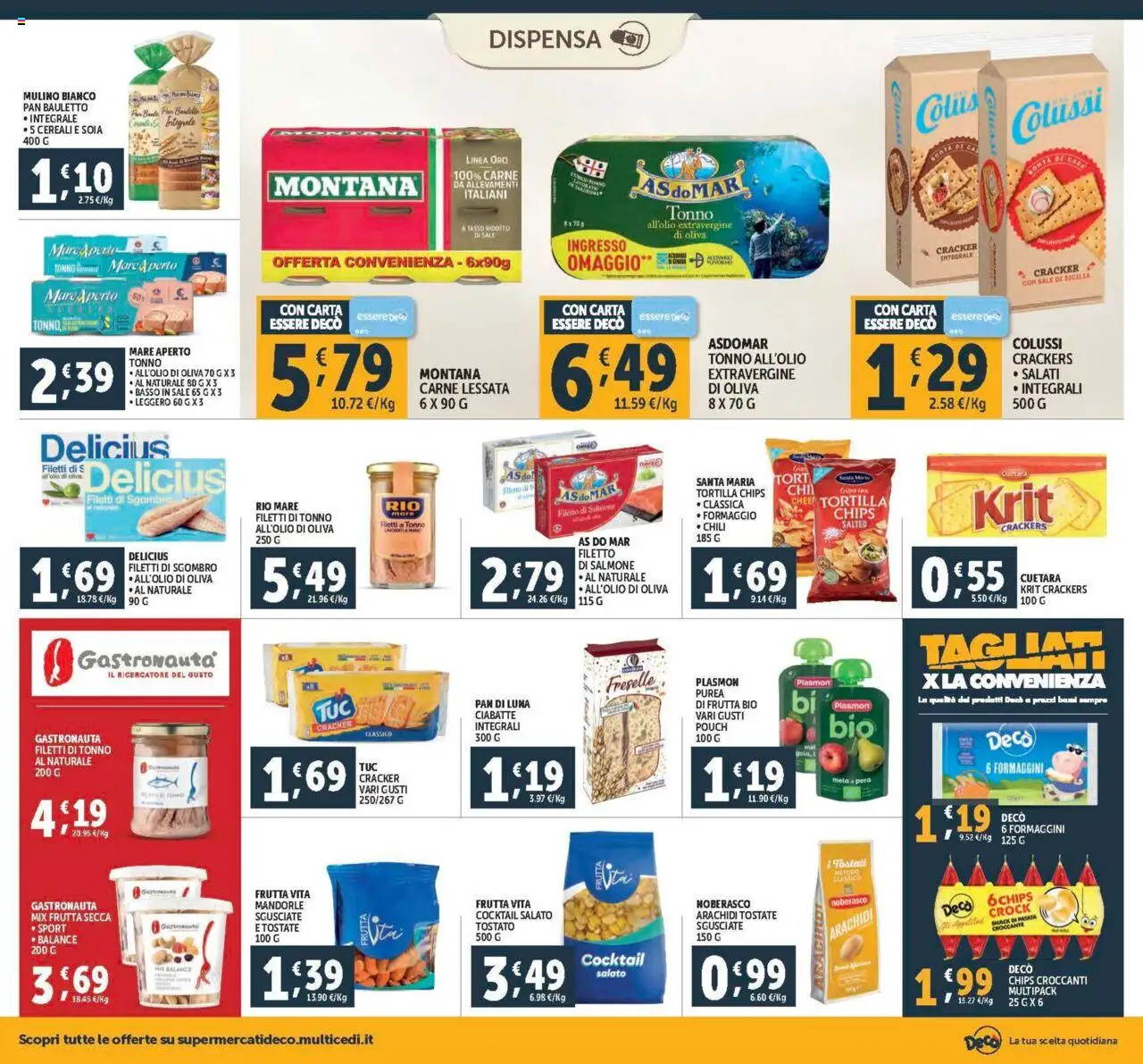 Volantino Decò del 29.07.2025 | Pagina: 14 | Prodotti: Salmone, Sale, Tonno, Sgombro