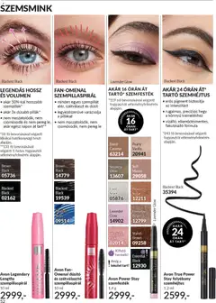 Katalógus AVON 2026 februári - amely érvényes a következő dátumtól: 01.02.2026 | Oldal: 58 | Termékek: Szempillaspirál, Szemhéjtus