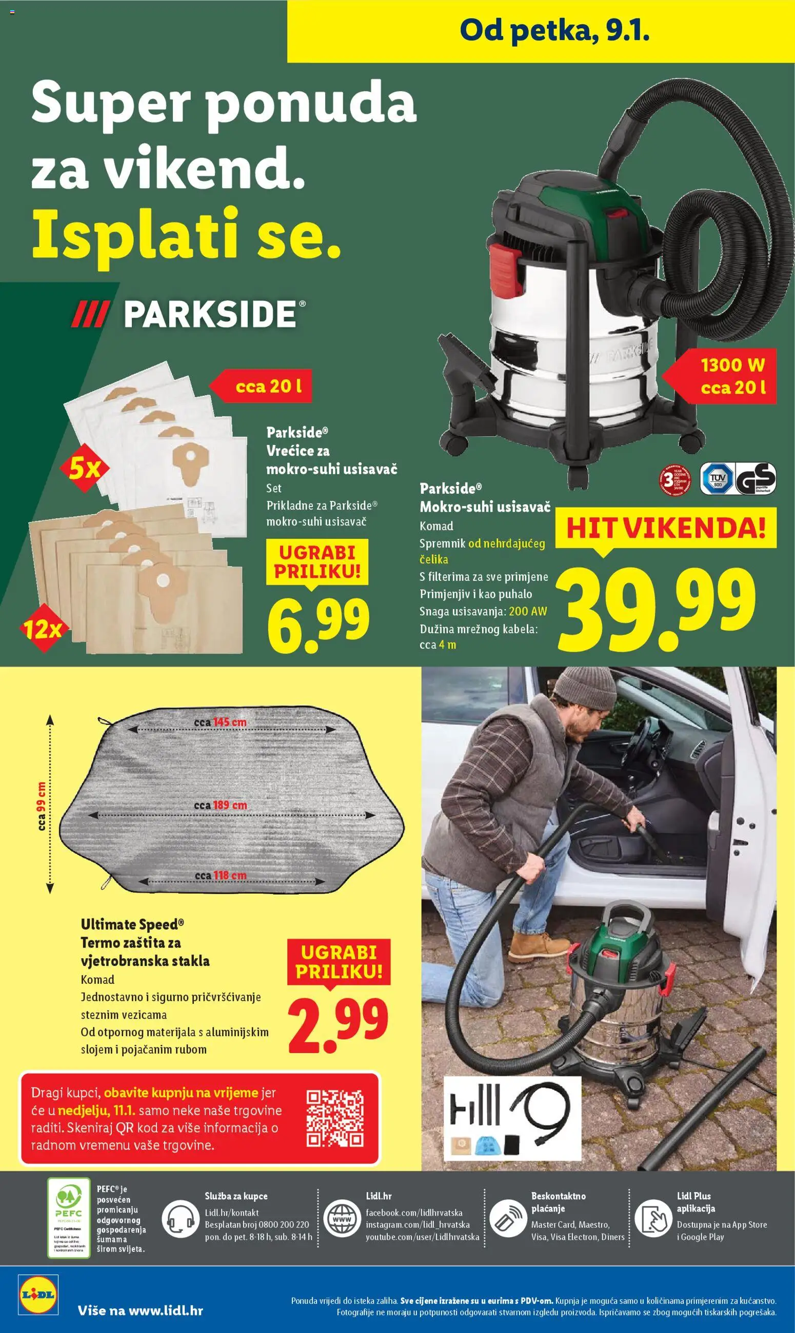 Lidl katalog | vrijedi od 07.01.2026 | Stranica: 58 | Proizvodi: Usisavač, Parkside