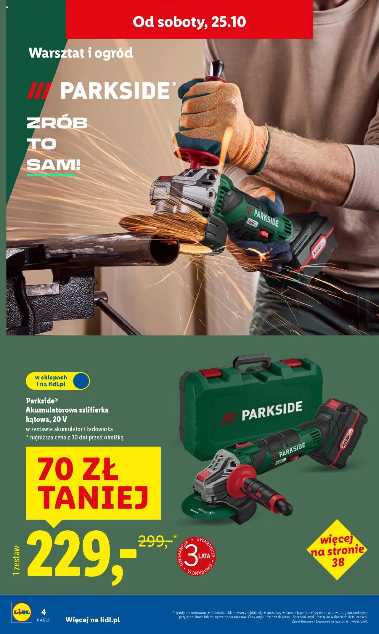 Lidl Katalog od 20.10.2025 | Strona: 4 | Produkty: Ładowarka, Szlifierka