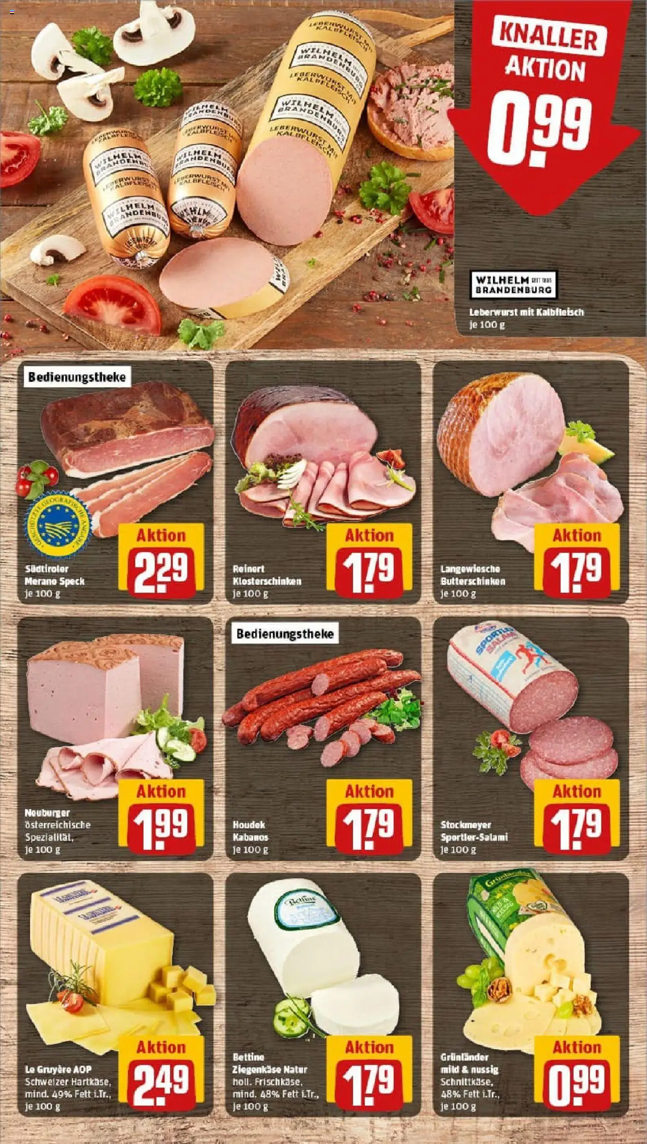 Rewe prospekt Hainburg / Klein-Krotzenburg	 – gültig ab 11.08.2025 | Seite: 9 | Produkte: Ziegenkäse, Grunlander, Salami
