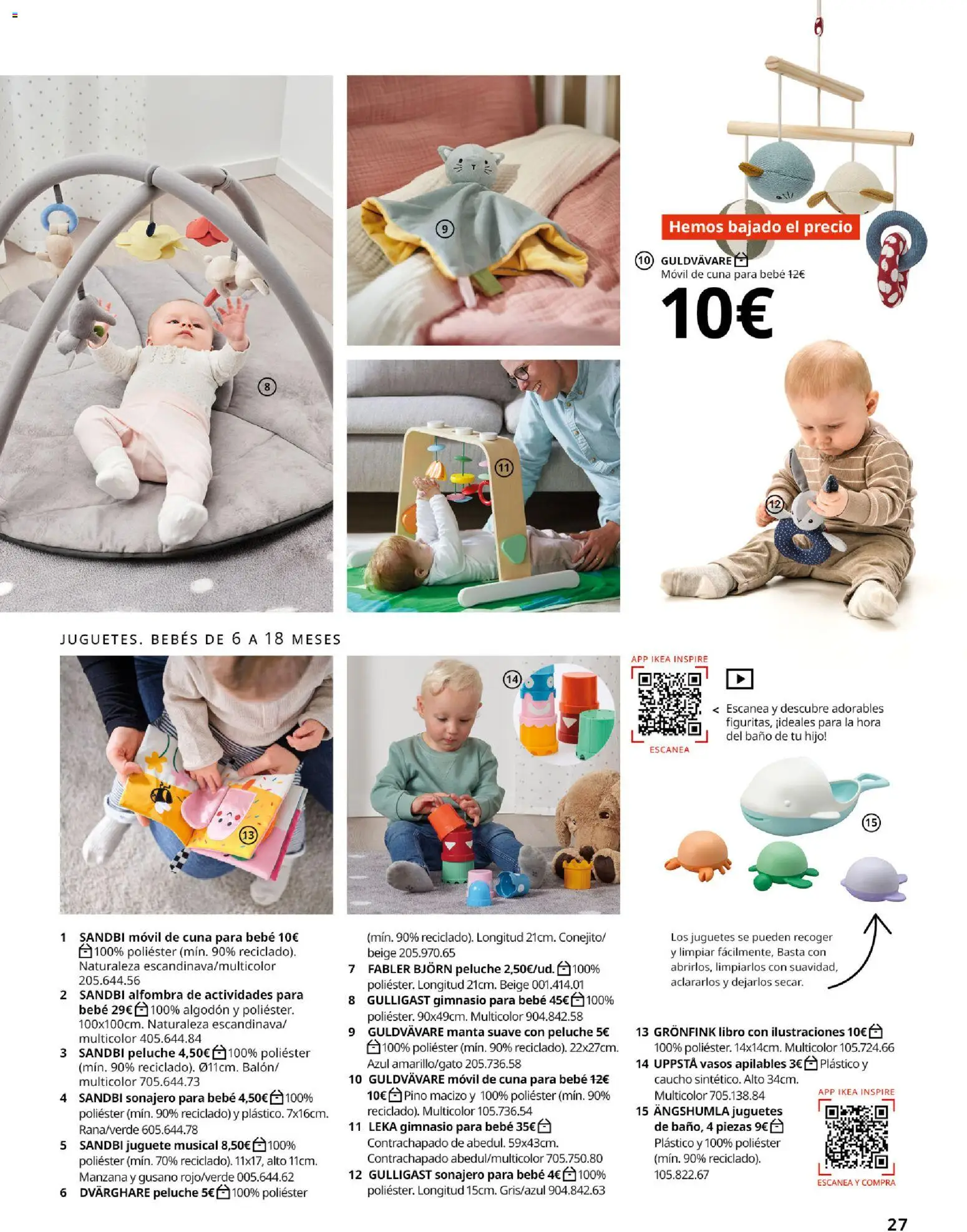 Catálogo IKEA Juguetes │ válido desde el 02.12.2025 | Página: 27 | Productos: Manzana, Manta, Baño, Alfombra