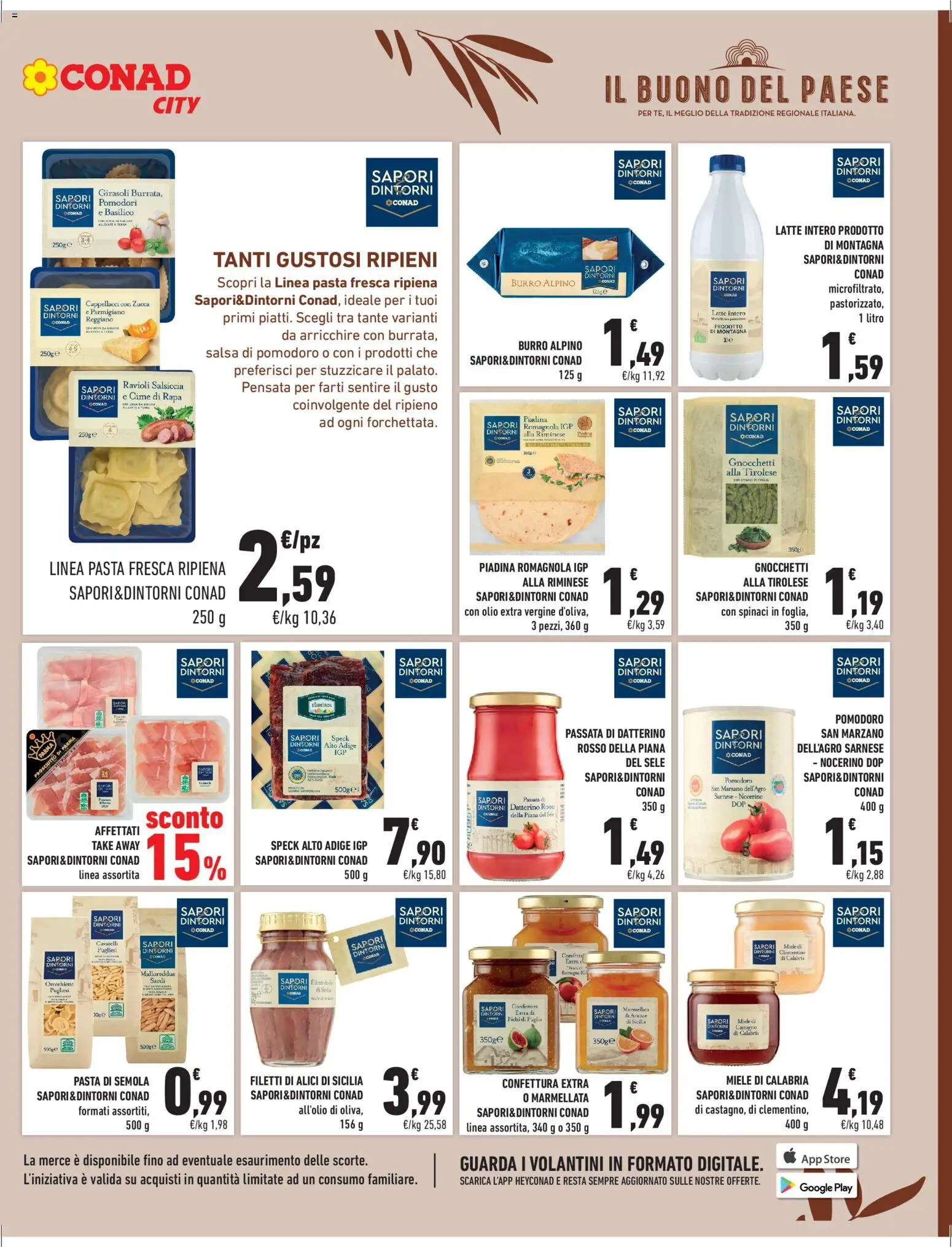 Volantino Conad del 30.01.2026 | Pagina: 7 | Prodotti: Speck, Pomodoro, Olio, Ravioli