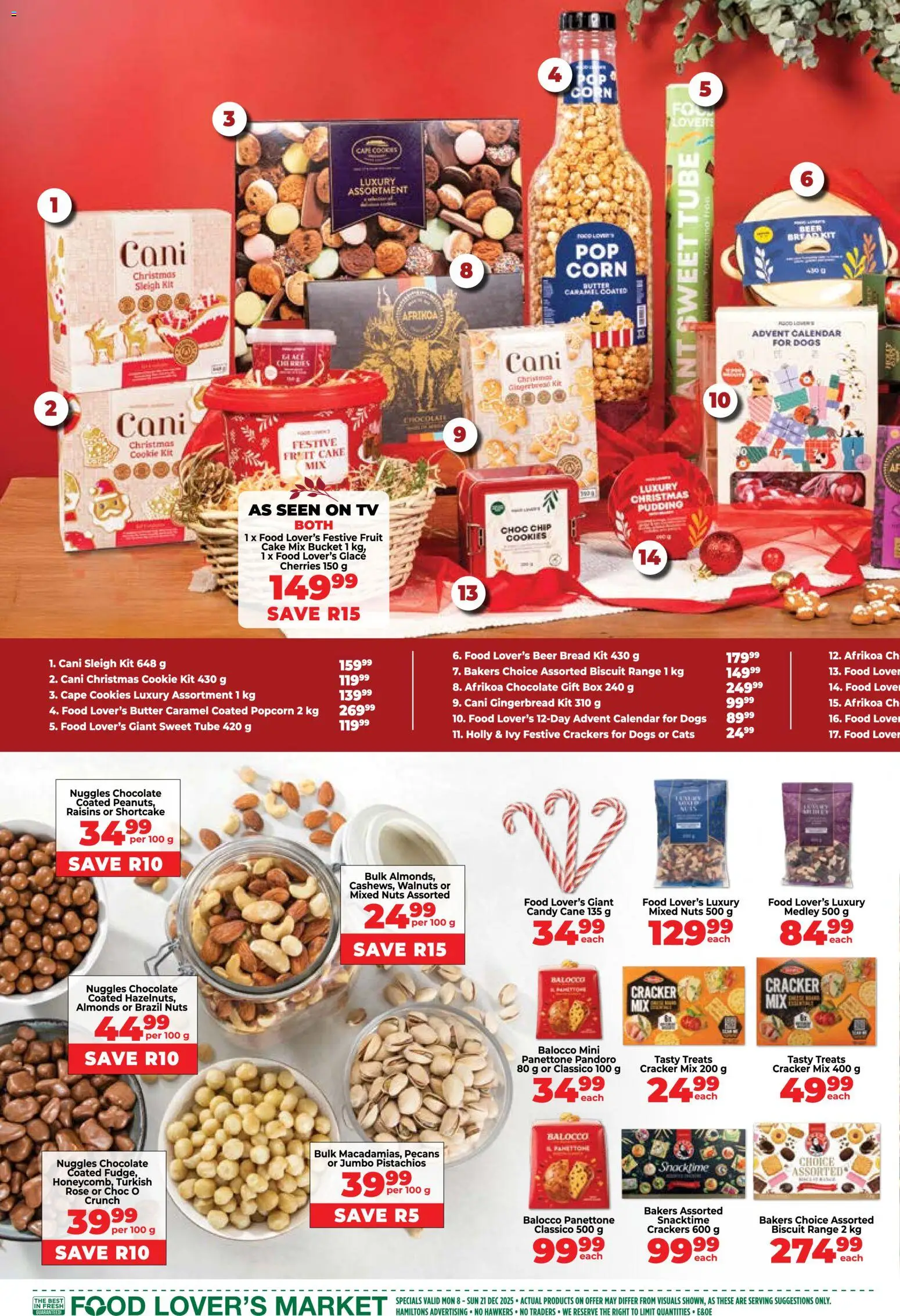 New Food Lover's Market catalogue – valid from 08.12.2025 | Page: 8 | Products: Butter, Chocolate, Raisins, Caramel