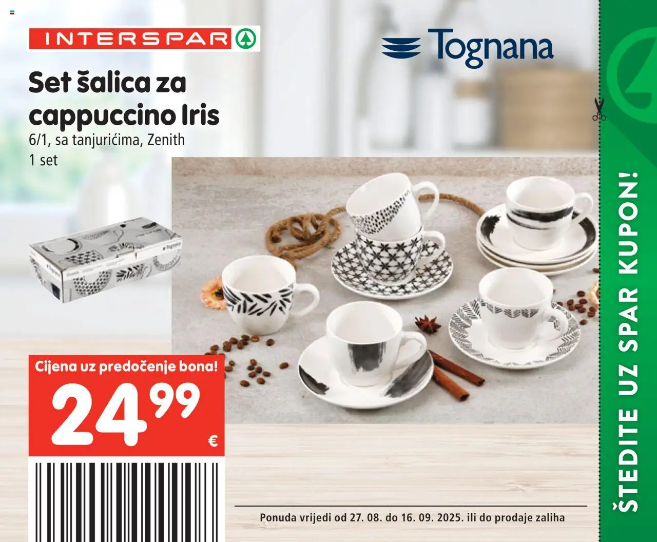 Interspar katalog | vrijedi od 27.08.2025 | Stranica: 66 | Proizvodi: Tognana, Šalica, Cappuccino