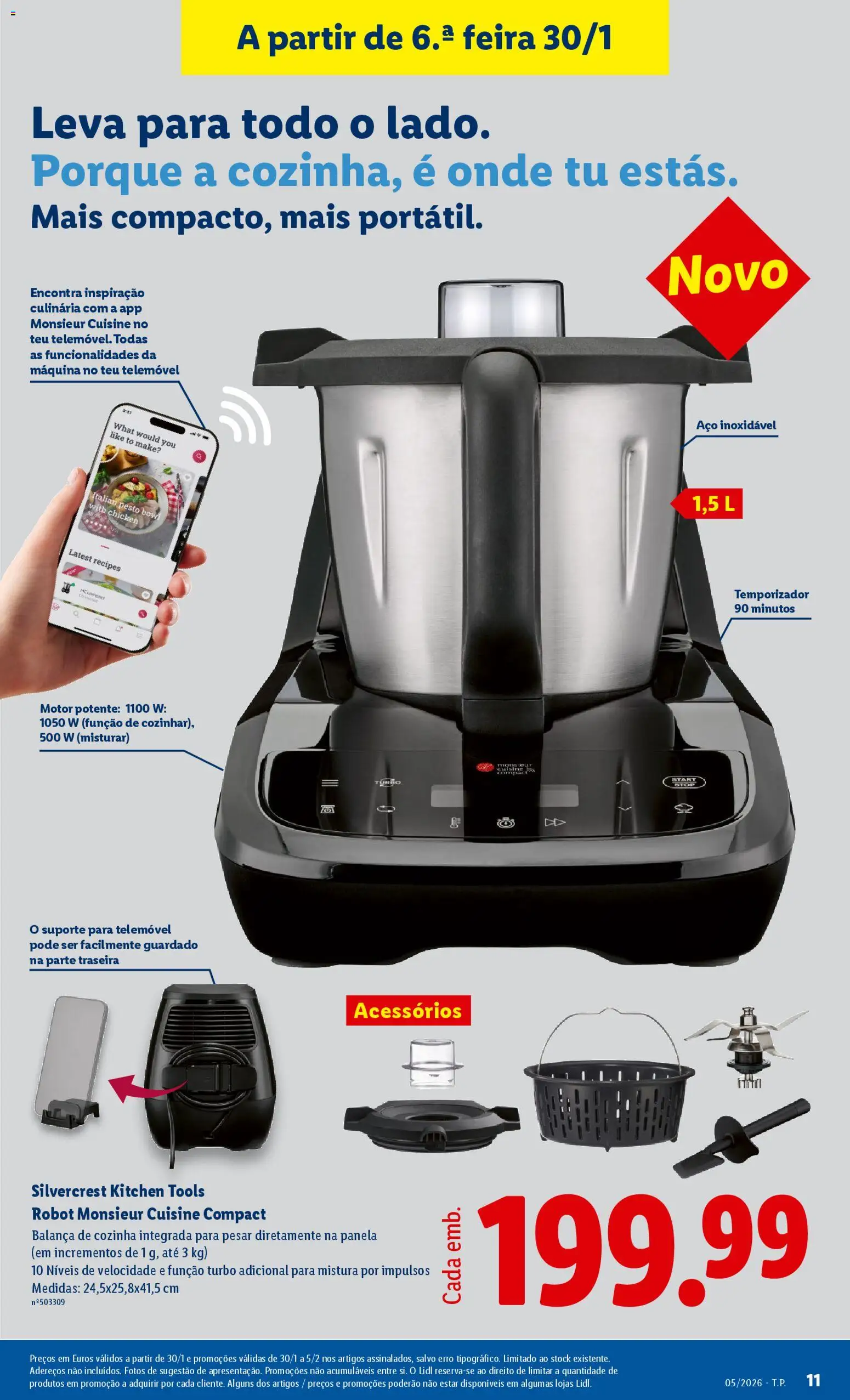 Lidl Novidades │ válido de 26.01.2026 | Página: 11 | Produtos: Balança de cozinha, Telemóvel, Panela