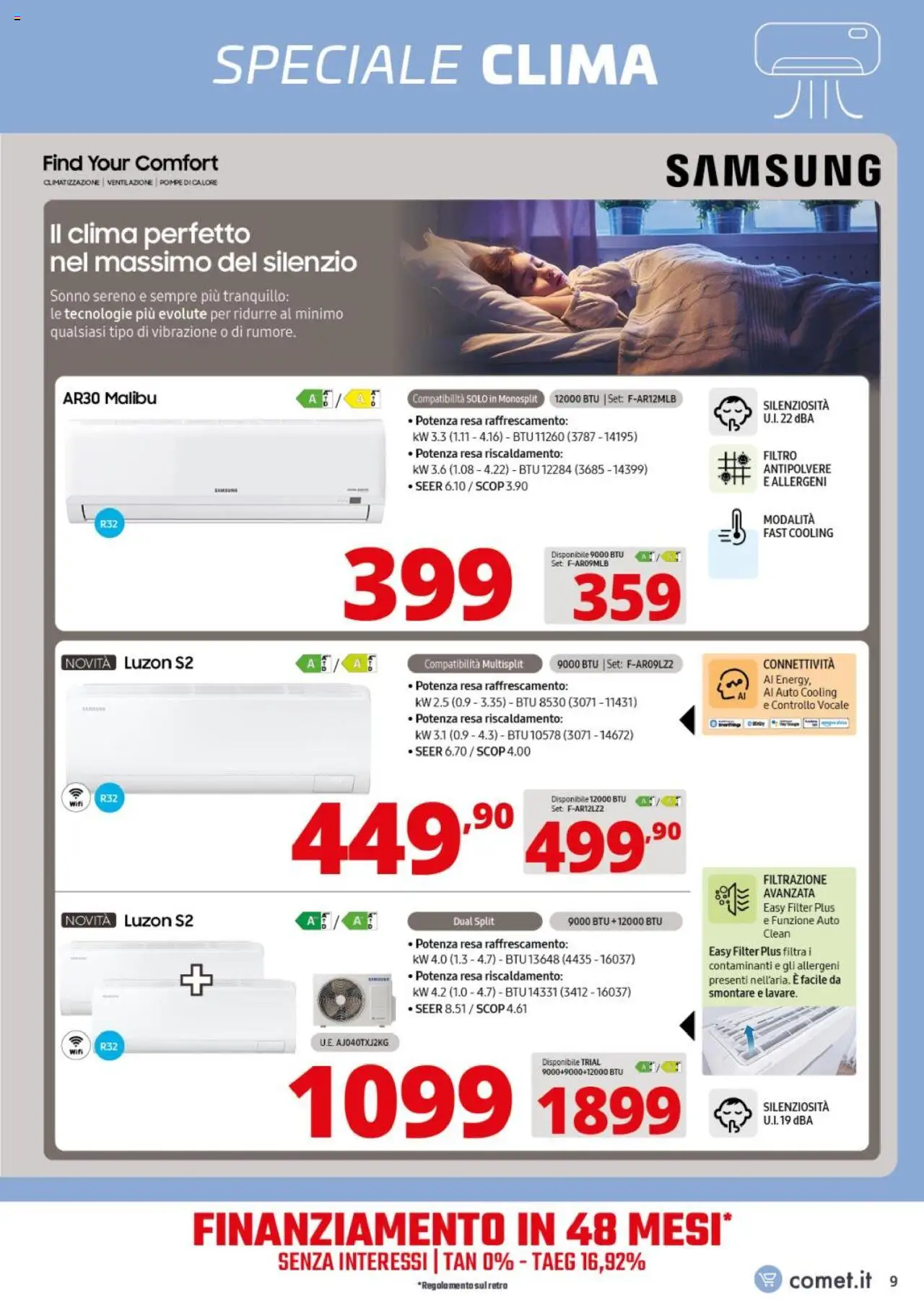 Volantino Comet del 01.08.2025 | Pagina: 9 | Prodotti: Samsung