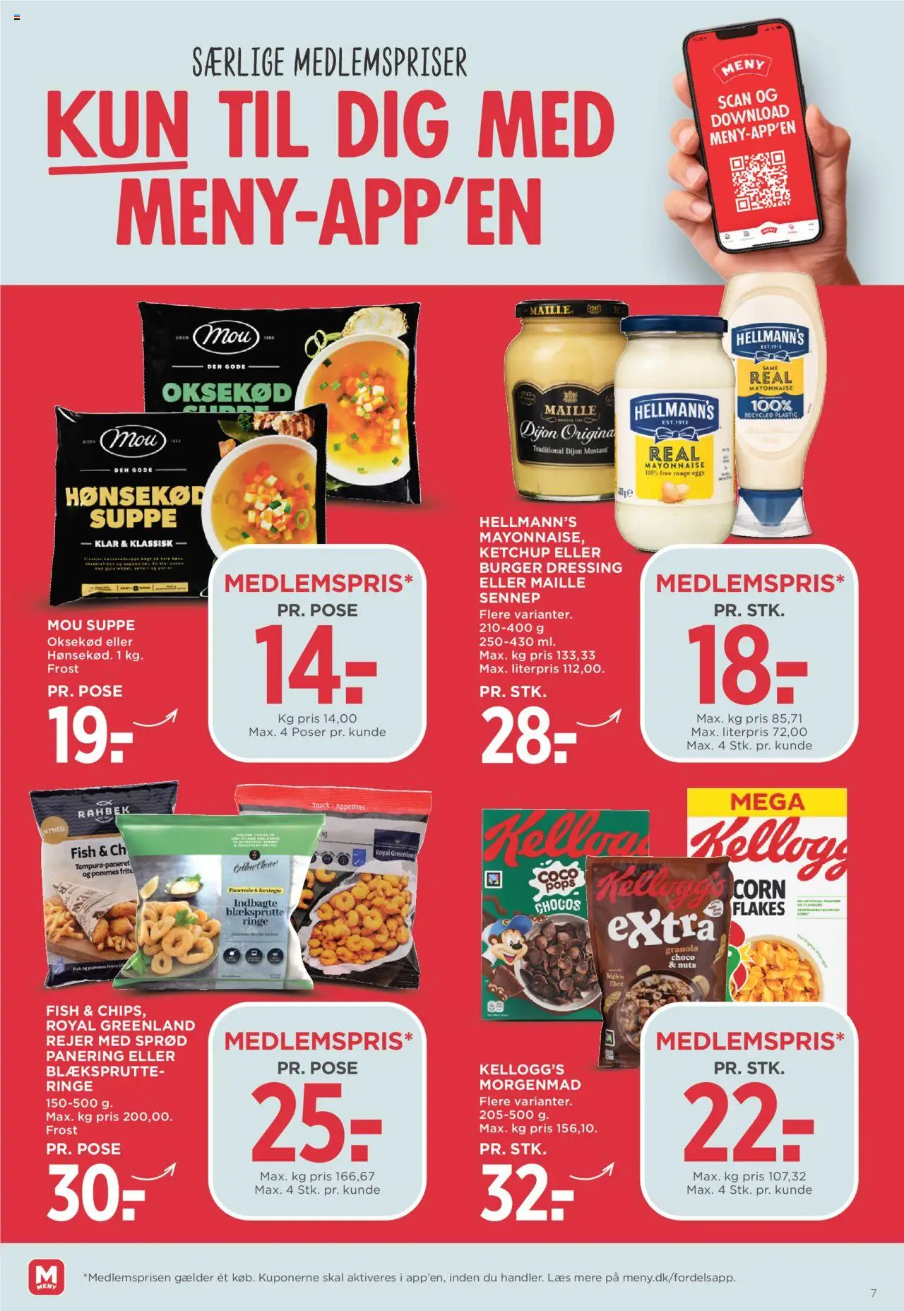Meny tilbudsavis – gyldig fra 05.09.2025 | Side: 7 | Produkter: Pommes frites, Ketchup, Oksekød, Dressing