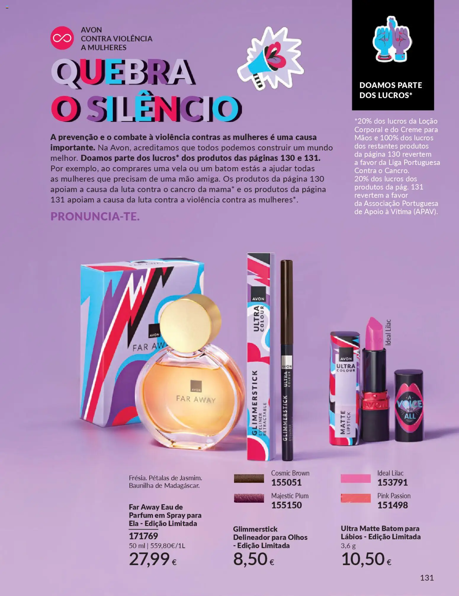 Catálogo Avon Campanha 1 │ válido de 01.01.2026 | Página: 131 | Produtos: Perfume, Delineador, Batom, Creme
