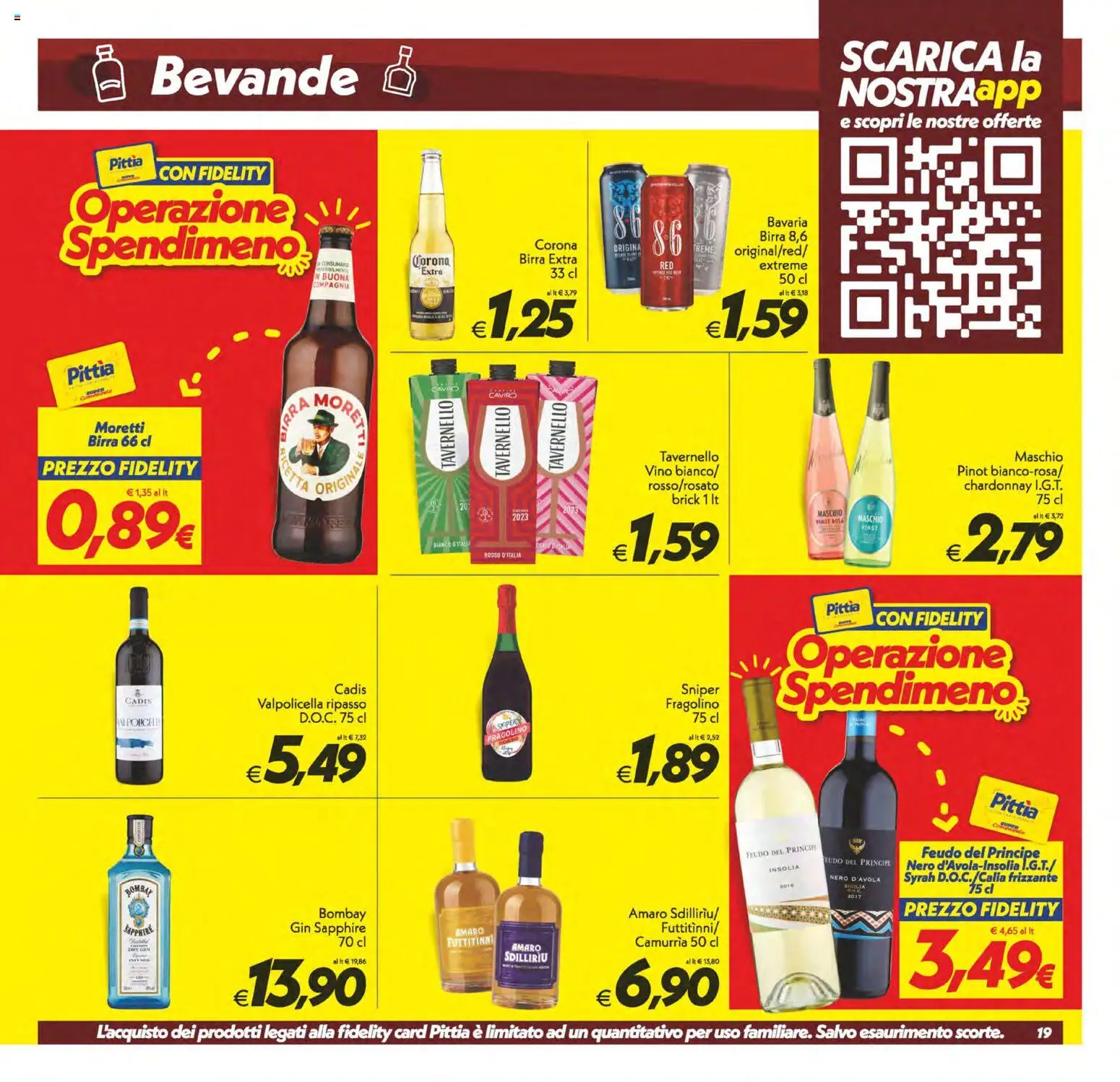 Volantino SuperConveniente del 06.03.2026 | Pagina: 19 | Prodotti: Birra, Gin, Vino, Amaro
