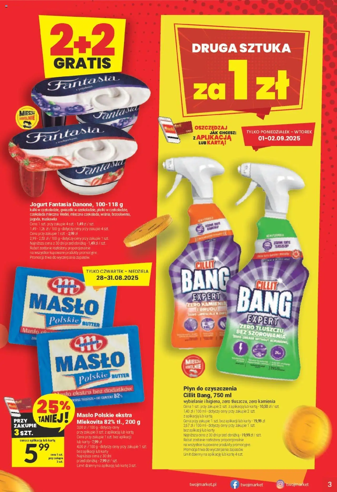 Twój Market Gazetka od 27.08.2025 | Strona: 3 | Produkty: Czekolada mleczna, Jogurt, Czekolada, Płatki