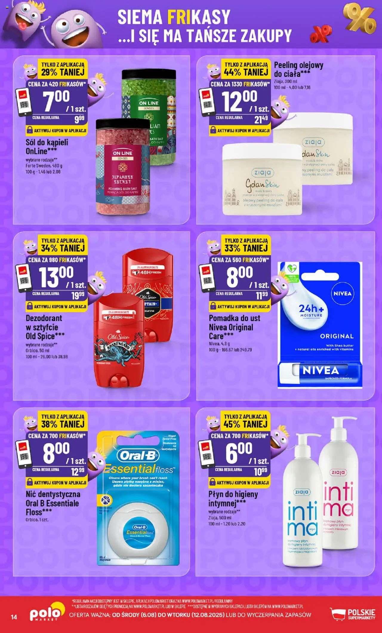 POLOmarket Gazetka - Frikasowe hity od 06.08.2025 | Strona: 14 | Produkty: Pomadka, Peeling, Dezodorant, Woda