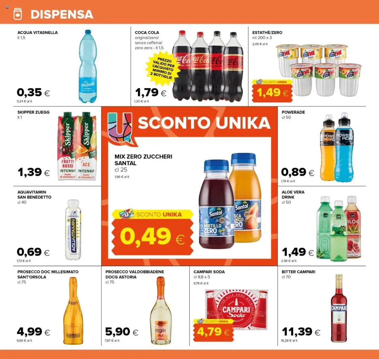 Volantino Tigre del 13.09.2025 | Pagina: 14 | Prodotti: Prosecco, Acqua, Aloe vera, Coca Cola