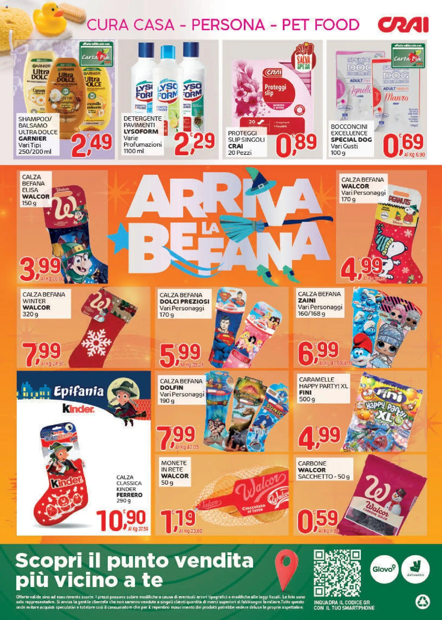 Volantino CRAI del 02.01.2026 | Pagina: 4 | Prodotti: Cioccolato, Proteggi slip, Manzo, Slip