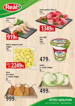 Reál Bevásárló hétvége - Kisalföld - amely érvényes a következő dátumtól: 30.10.2025