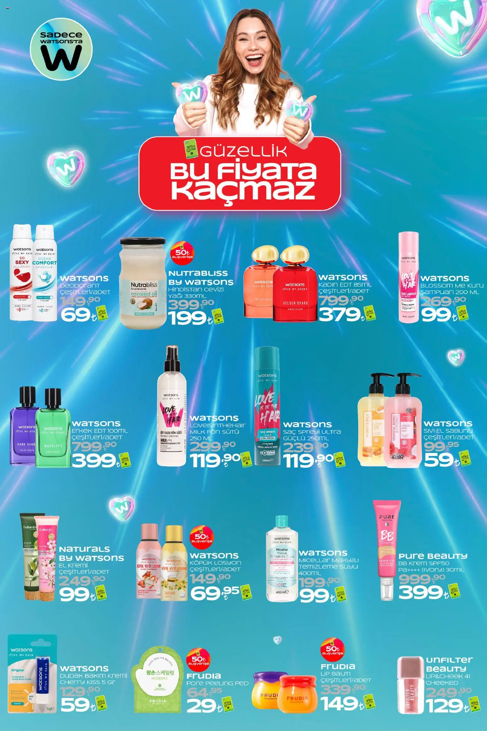 Watsons aktüel ürünler kataloğu yayımlandı! Bu hafta 02 - 28 Ocak 2026 günü Watsons indirimli ürünleri