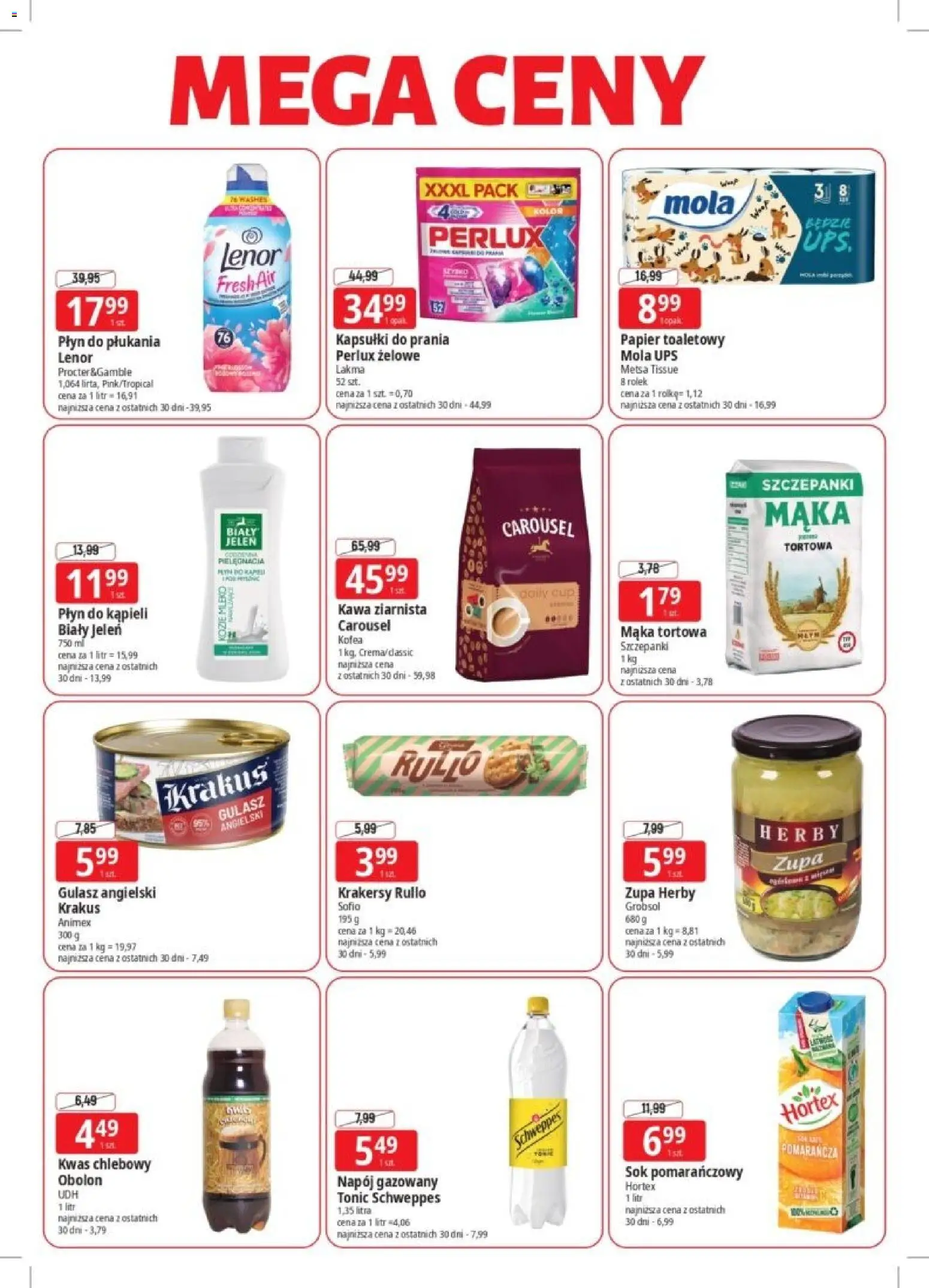 E.Leclerc Gazetka - Elbląg od 23.02.2026 | Strona: 7 | Produkty: Kawa ziarnista, Kwas chlebowy, Płyn do kąpieli, Gulasz angielski