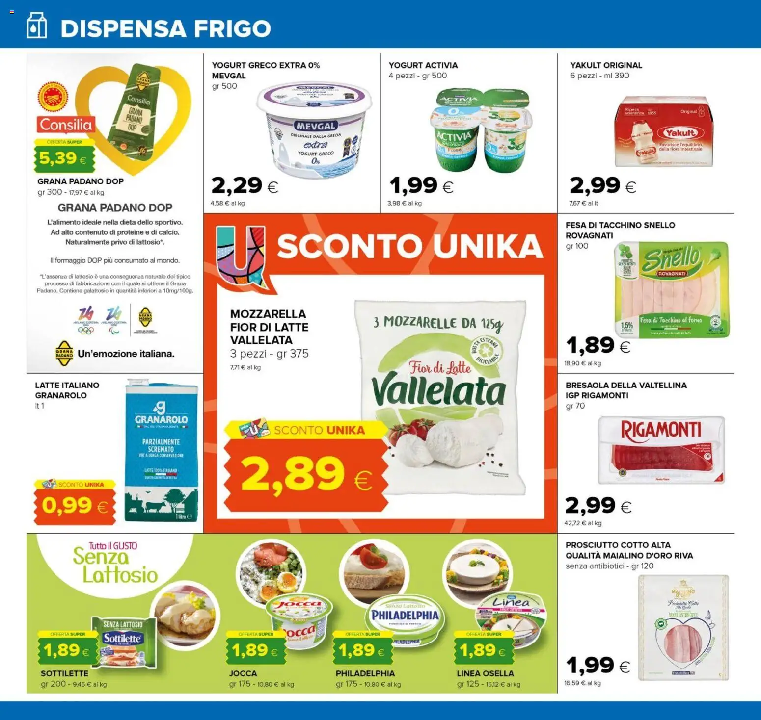 Volantino Oasi del 06.11.2025 | Pagina: 12 | Prodotti: Yogurt greco, Bresaola, Mozzarella, Forno